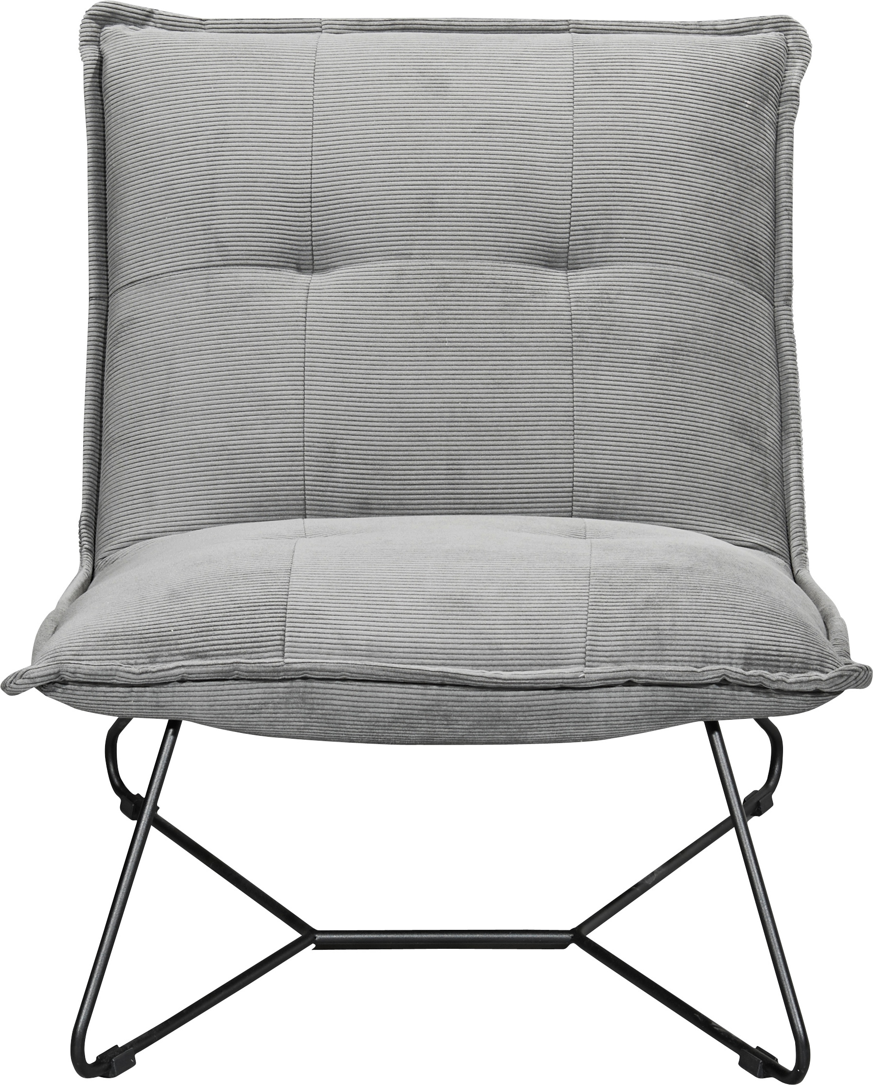 ED EXCITING DESIGN Sessel »Vico«, mit Design-Gestell aus schwarzem Metall, in Cord