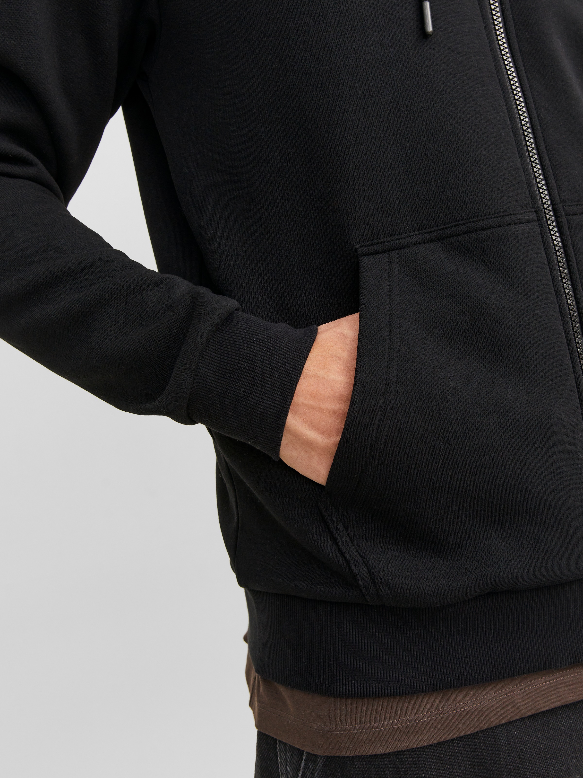 Jack & Jones Kapuzensweatjacke »JJEBRADLEY mit Kapuze, ideal für kalte Jahreszeit« Materialmix, relaxed fit