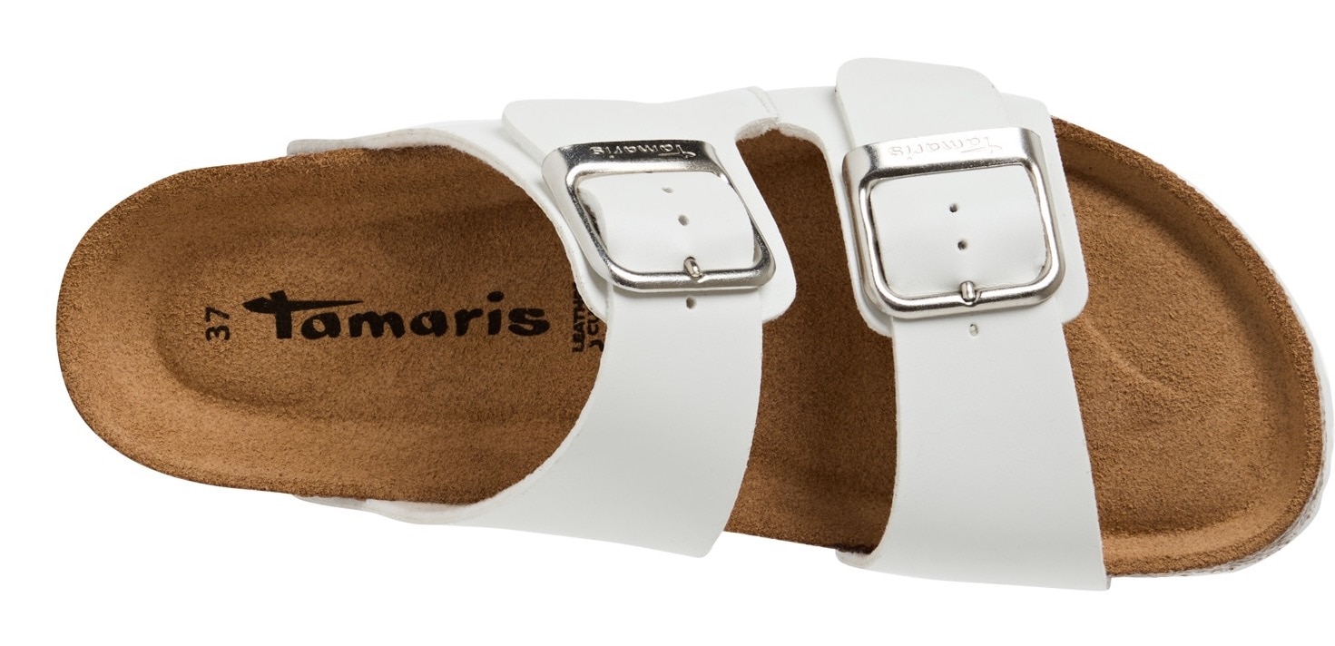 Tamaris Pantolette, Sommerschuh, Schlappen mit gepolstertem Fußbett