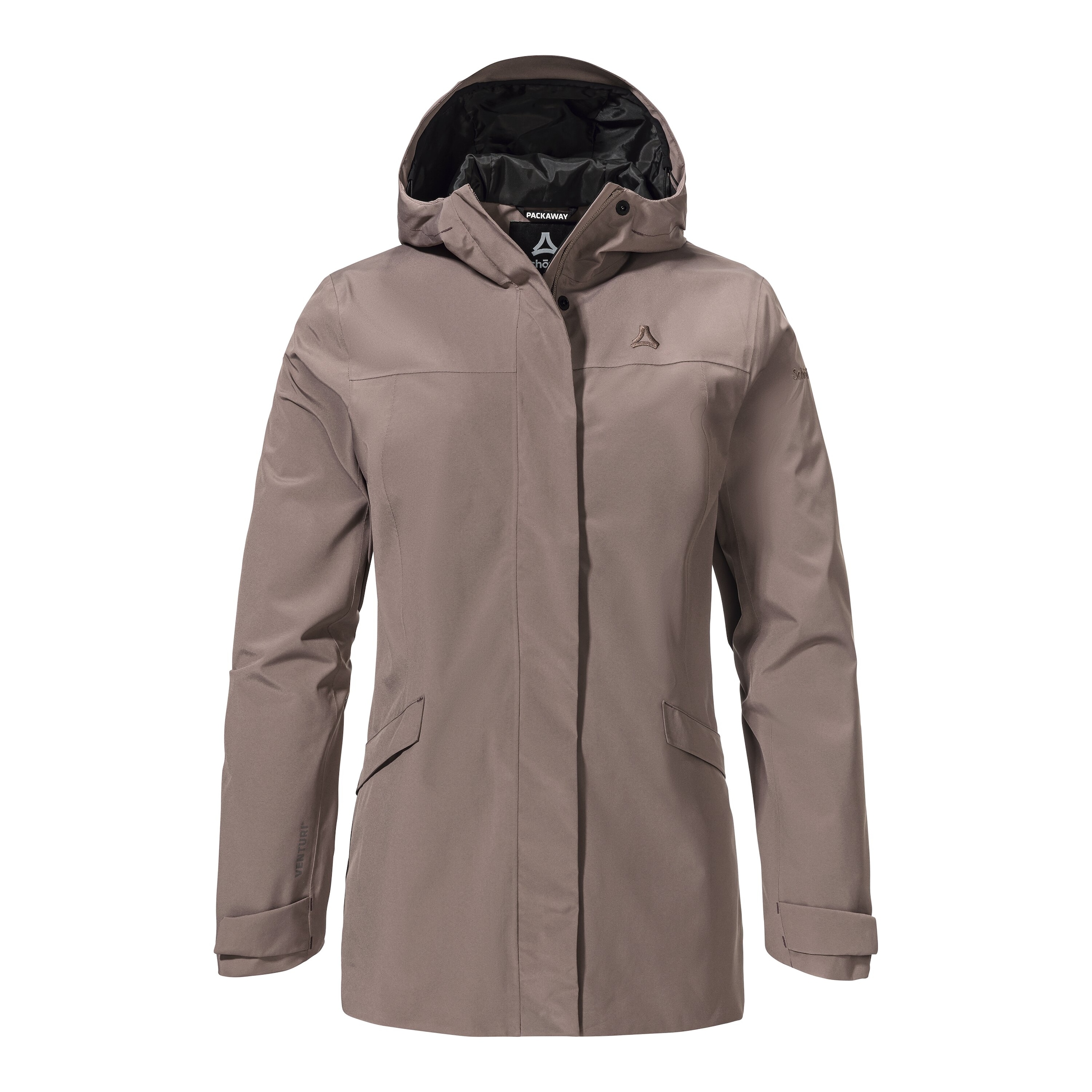 Schöffel Regenjacke »CIRC Jacket Style Smue WMN« mit Kapuze wasserdicht, winddicht, atmungsaktiv, mit Kapuze mit Kordelzug