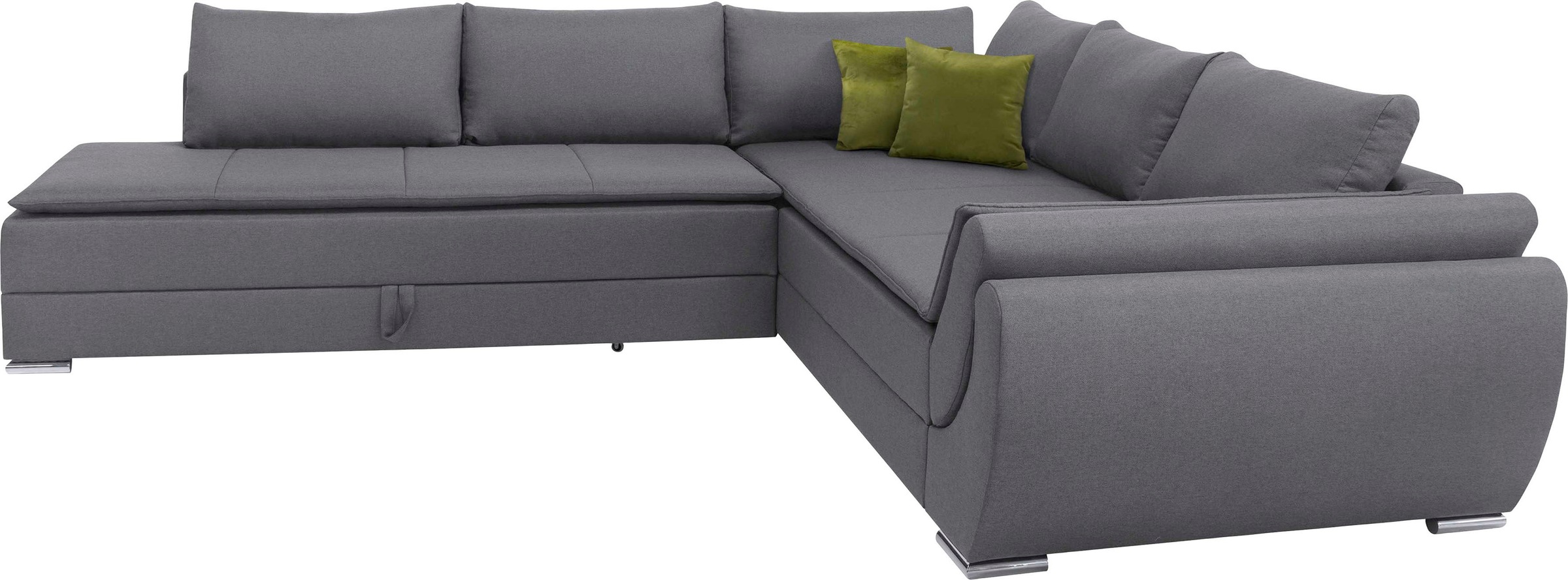 INOSIGN Ecksofa »Göteborg«, mit Boxspring-Bettfunktion und Bettkasten, Dauerschlaffunktion, Topper