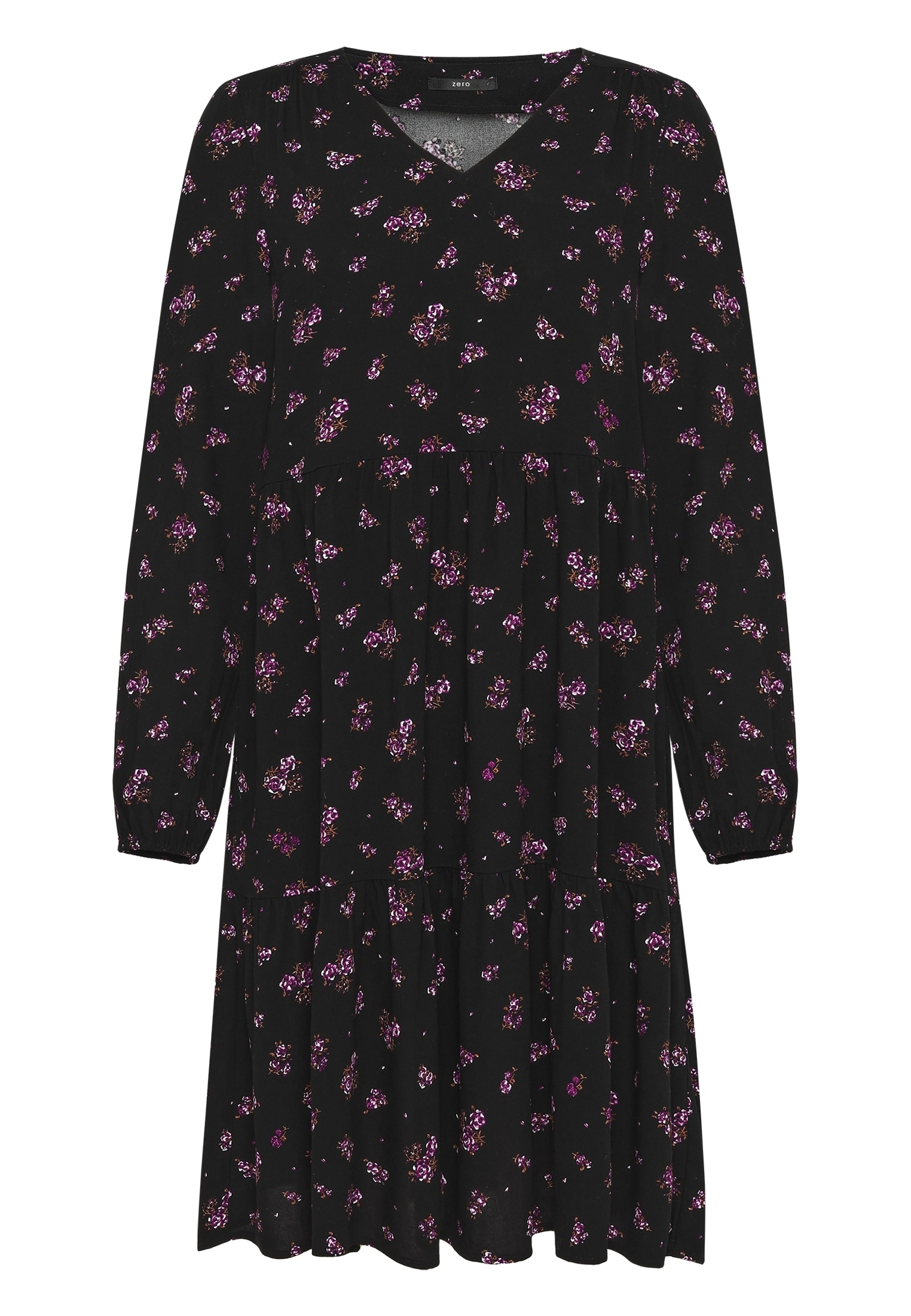 Zero Midikleid »Blusenkleid mit Blumen«