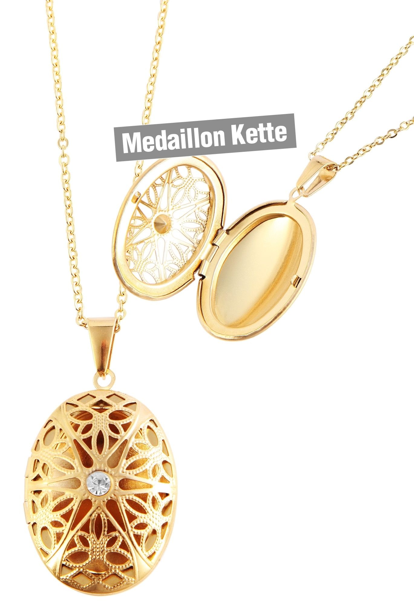 Adelia´s Kette ohne Anhänger »Damen Halskette mit Anhänger ¿ Medaillon aus Edelstahl«