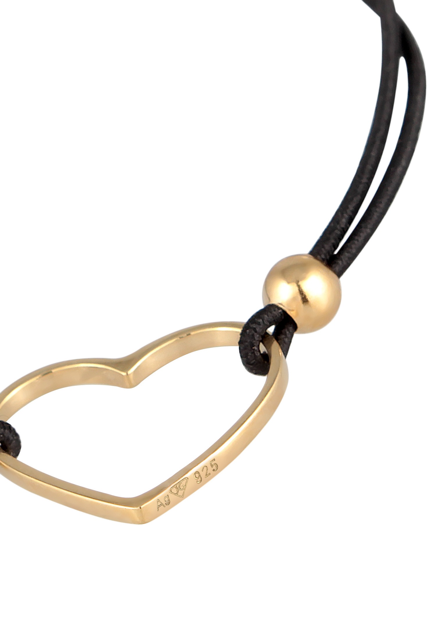 Elli Armkette »Armband Herz Liebe Elastisches Gummiband 925 Silber«