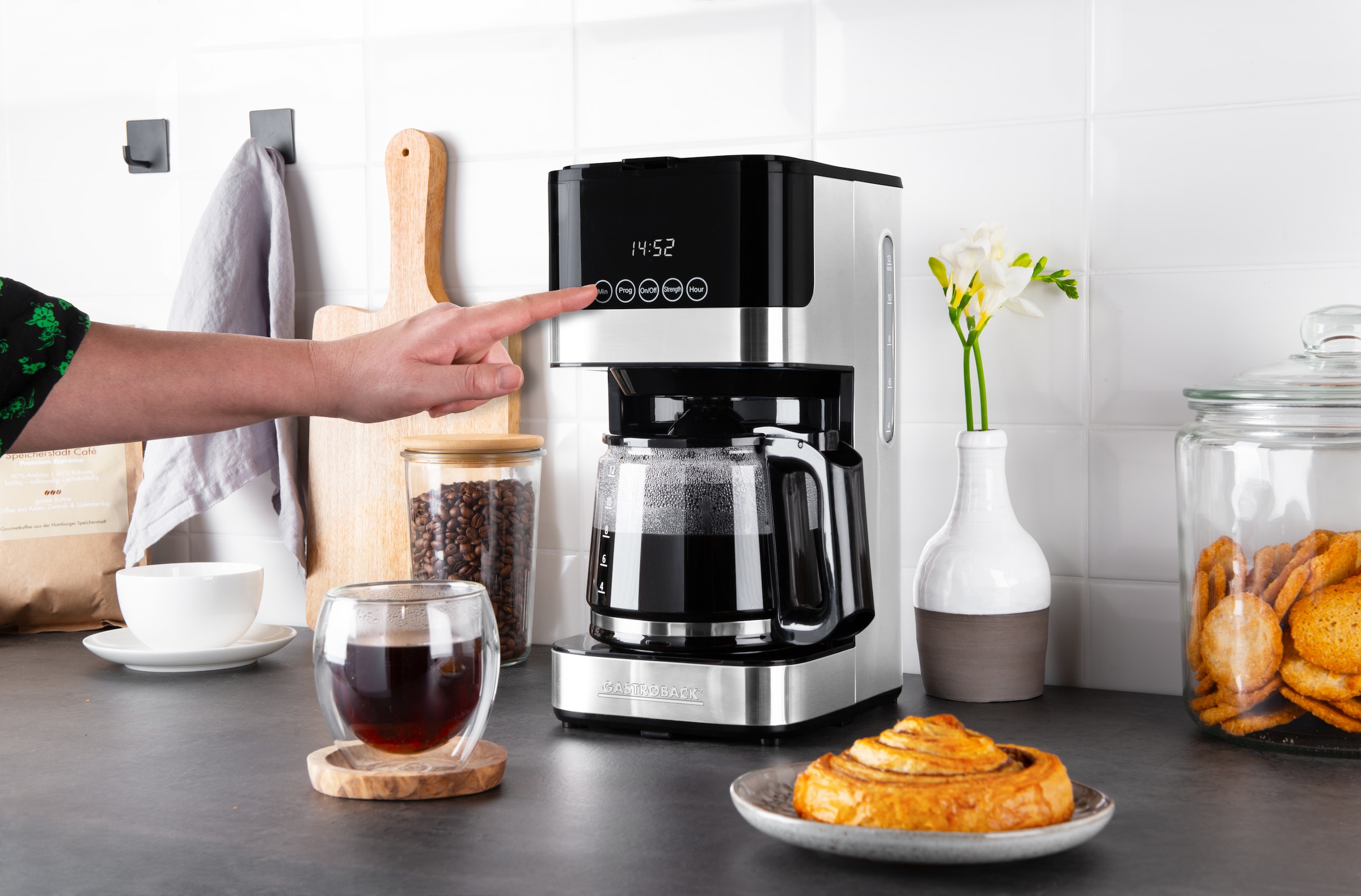 Gastroback Filterkaffeemaschine »Design Essential 42701« 1,5 l Kaffeekanne Edelstahlfilter 1x4