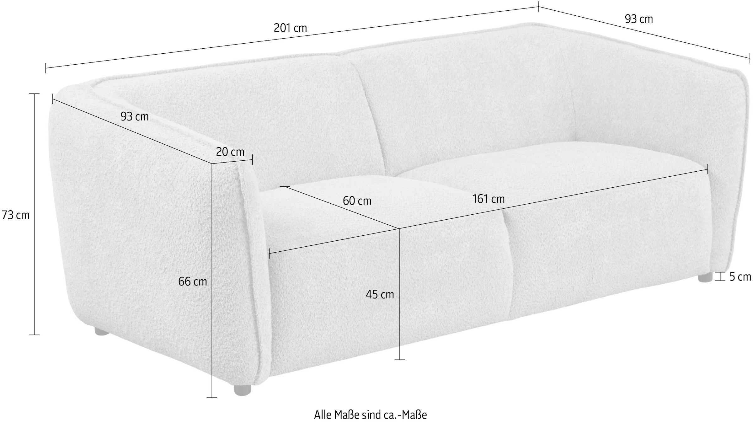 andas 2,5-Sitzer »Ostrup«, schlichtes modernes Design, in verschiedenen Farben