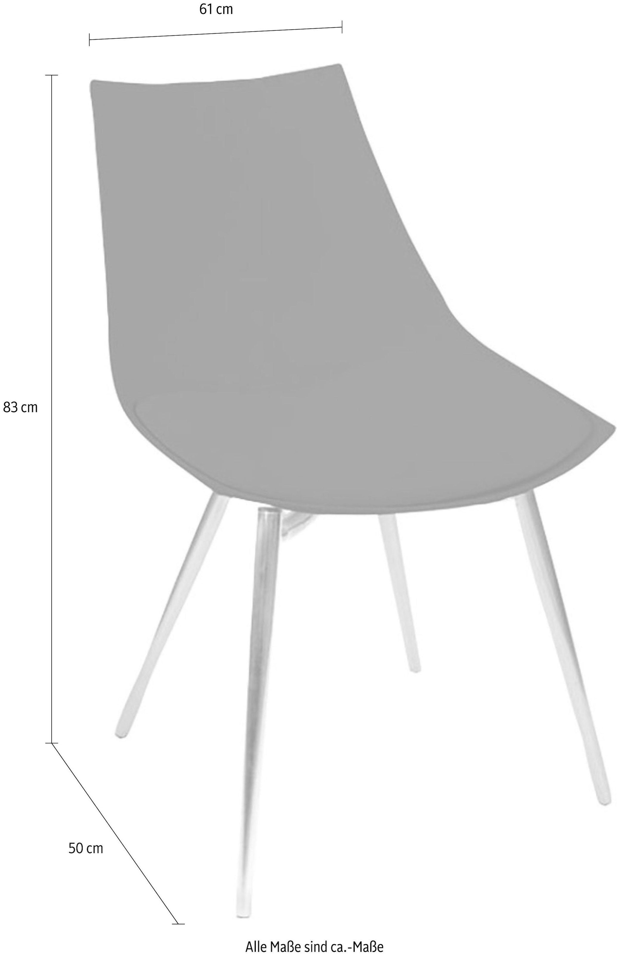Kayoom Stuhl »Dakota 110 4er-Set, Kunstleder-Bezug, Sitzfläche aus Schaumstoff«, (Set), 4 St., ergonomisch, komfortabel, pflegeleicht, Kunstleder-Bezug