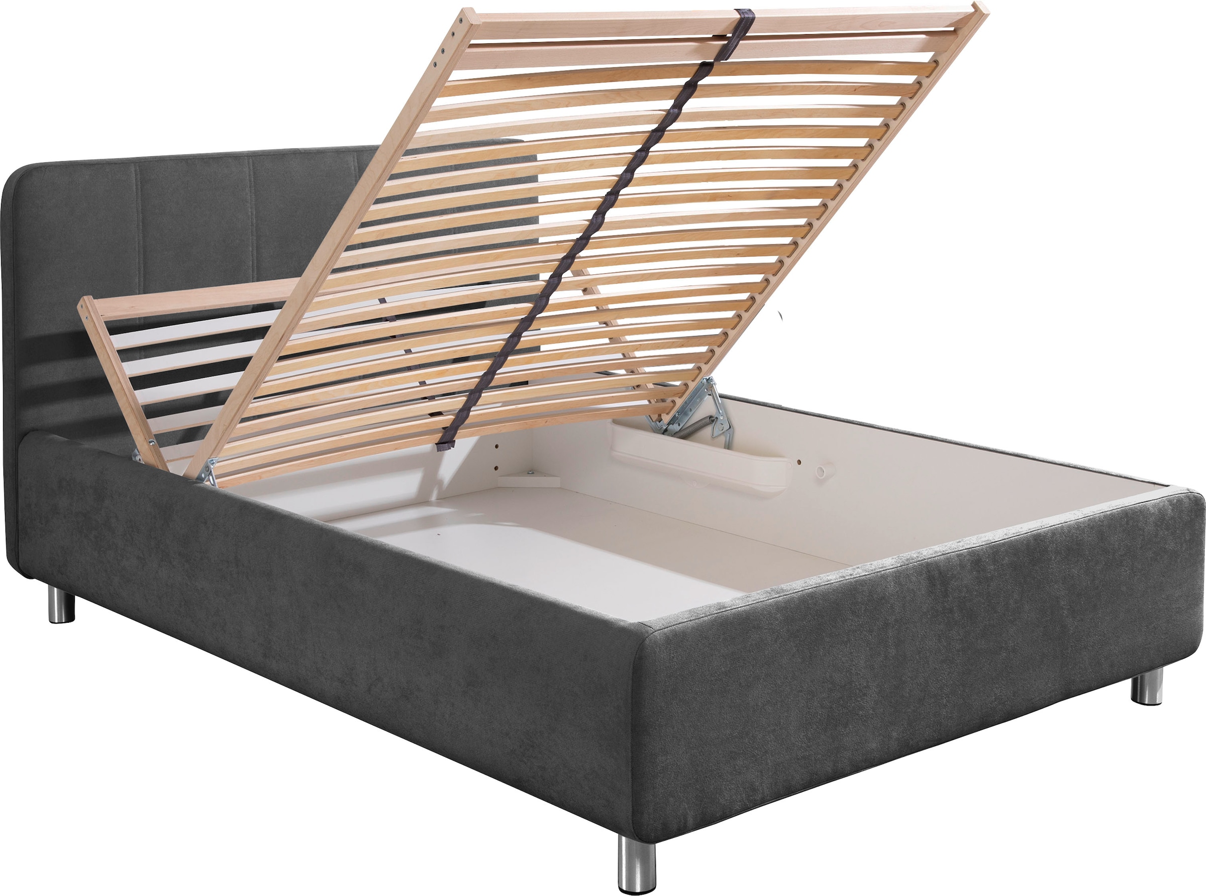 Maintal Polsterbett »Wiesenblick, in Samt &Struktur erhältlich« mit Bettkasten, wahlweise in H2,H3 oder H4