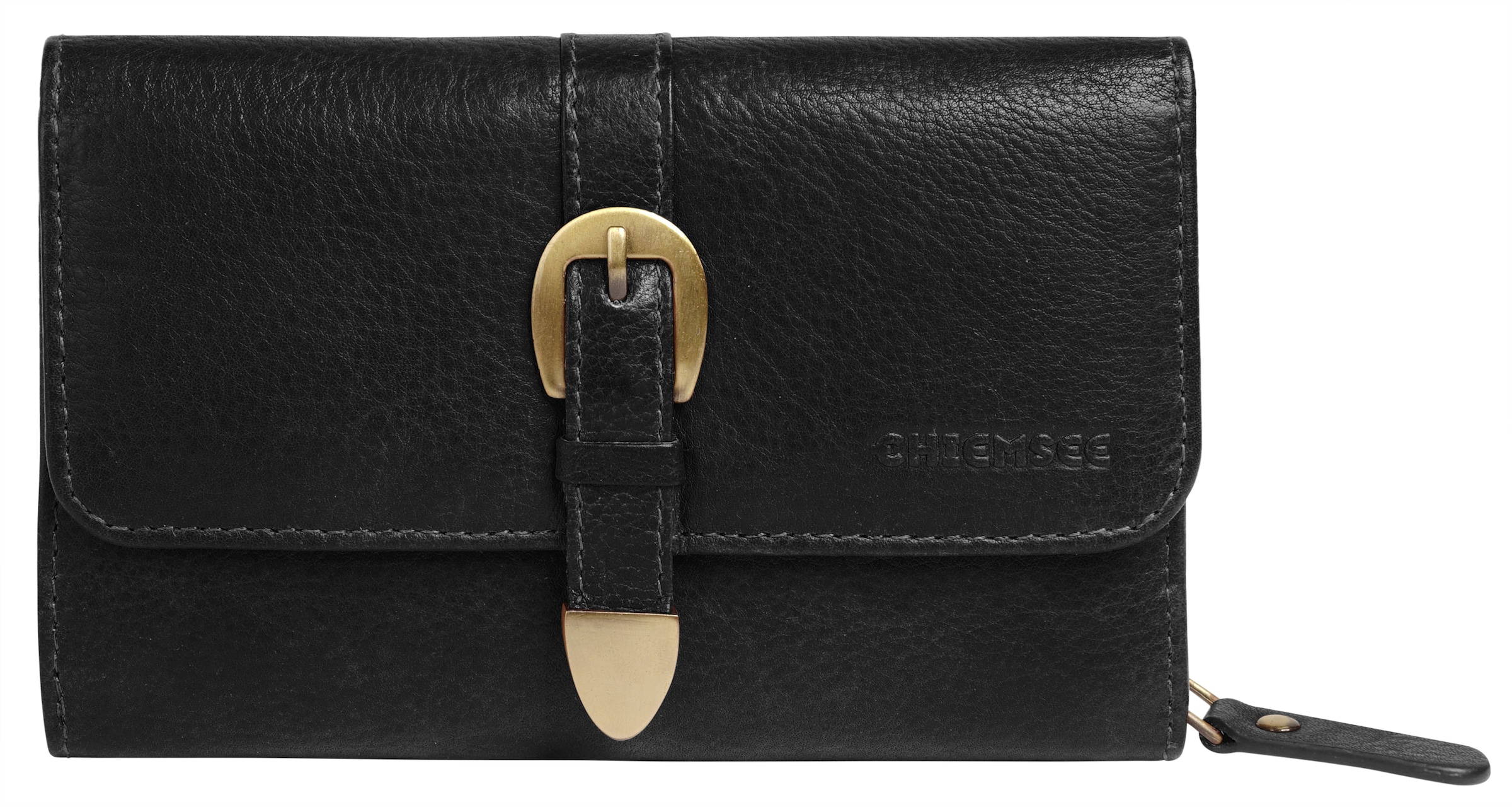 Chiemsee Damen Geldbörse echt Leder in schwarz