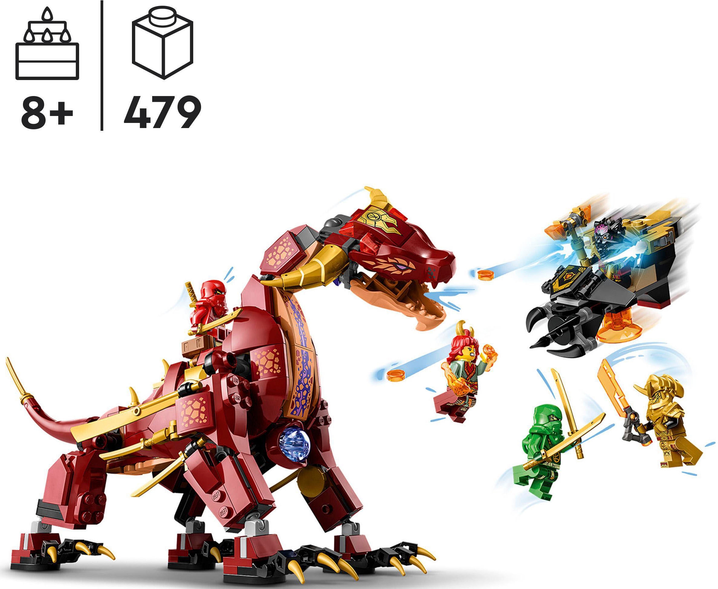 LEGO® Konstruktionsspielsteine »Wyldfyres Lavadrache (71793), LEGO® NINJAGO«, (479 St.), Made in Europe