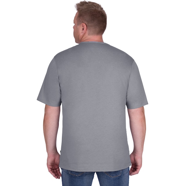 T-Shirt bestellen Trigema »TRIGEMA mit DELUXE bei OTTO T-Shirt Baumwolle« online Knopfleiste