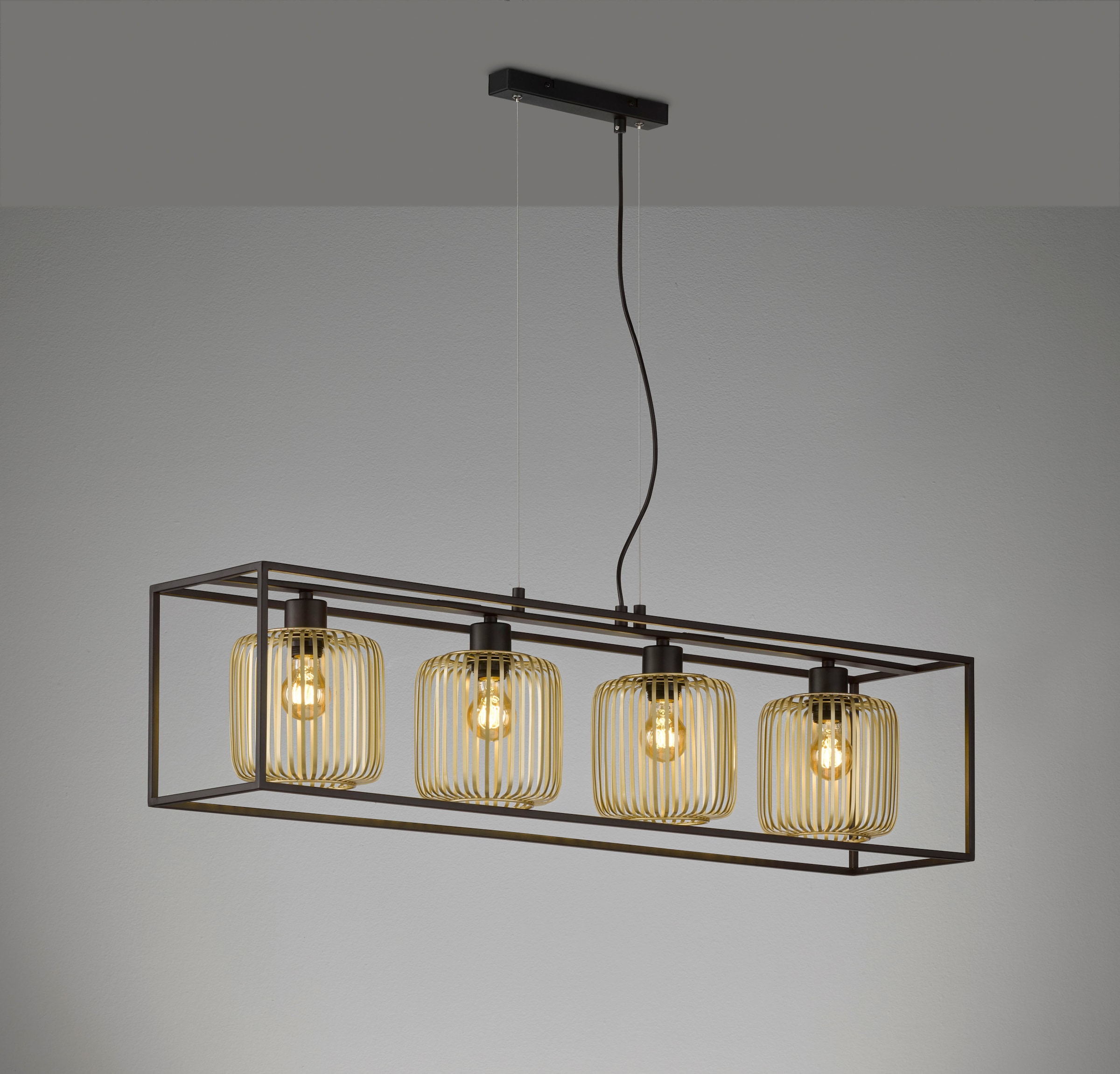 FISCHER & HONSEL Pendelleuchte »CAYDO«, 4 flammig, Leuchtmittel E27 | ohne Leuchtmittel, Moderne, sandschwarze Leuchte-verleiht Deinem Raum etwas Extravaganz