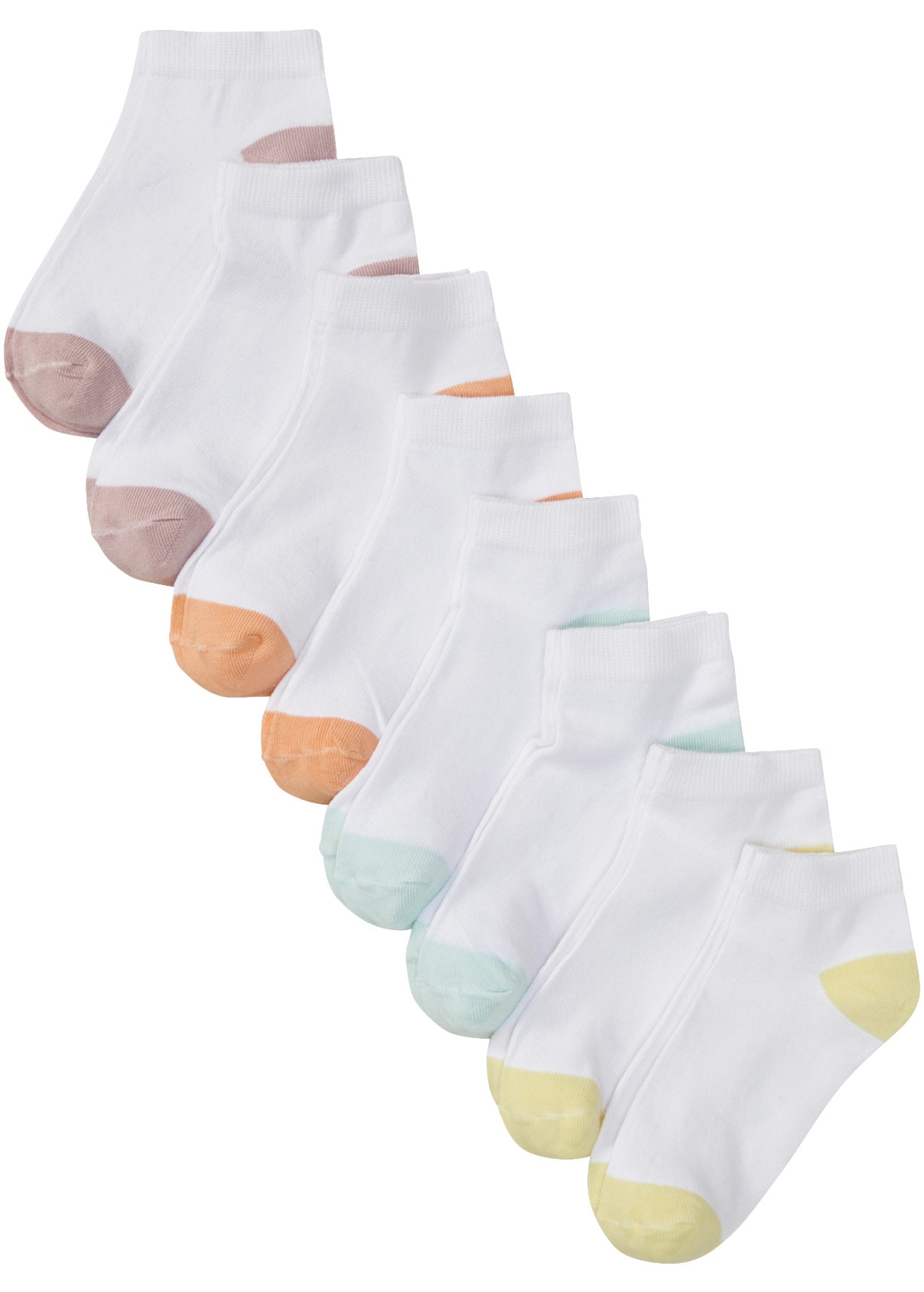 bonprix Kurzsocken Packung, 8er,  aus Baumwolle, Polyamid und Elasthan, mit Elasthan-Anteil