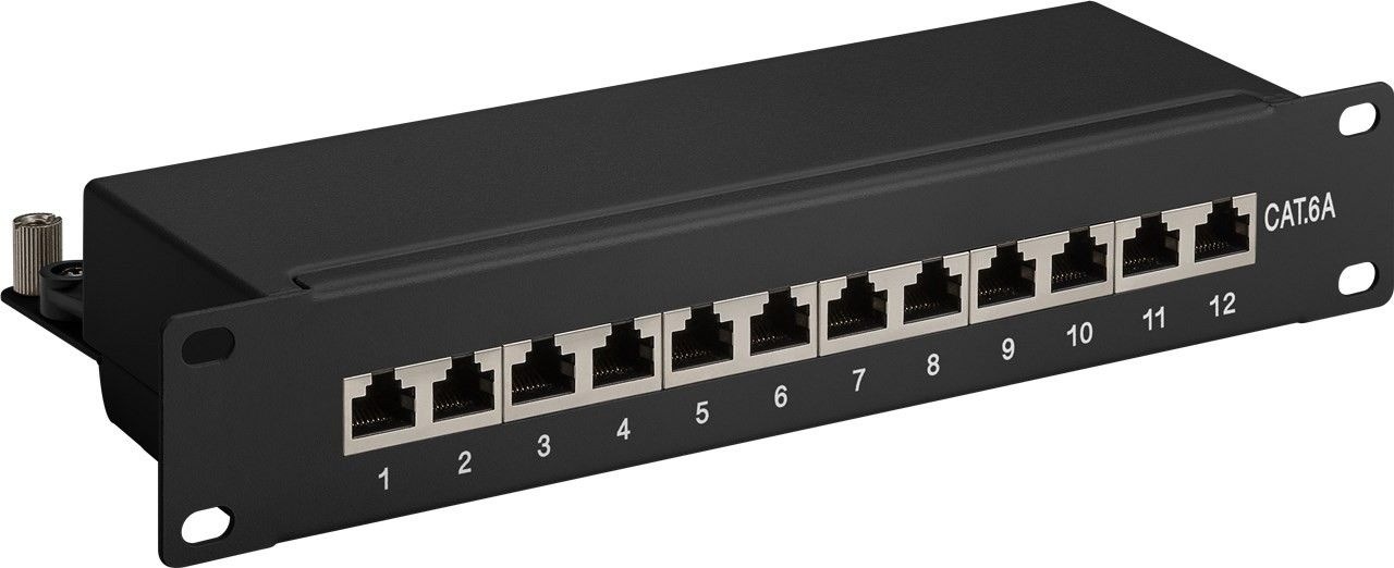 Goobay CAT 6a Patch Panel, 12 Port