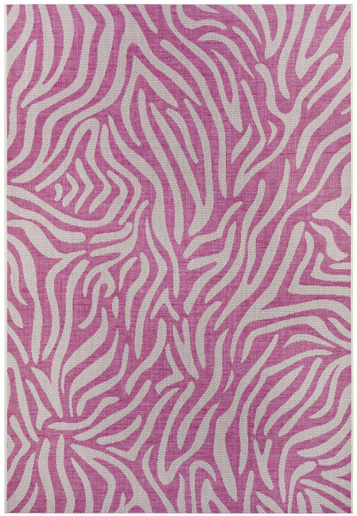 NORTHRUGS Teppich »Cebra«, rechteckig, 4 mm Höhe, Flachgewebe Zebra Design, gekettelt, Robust, Pflegeleicht