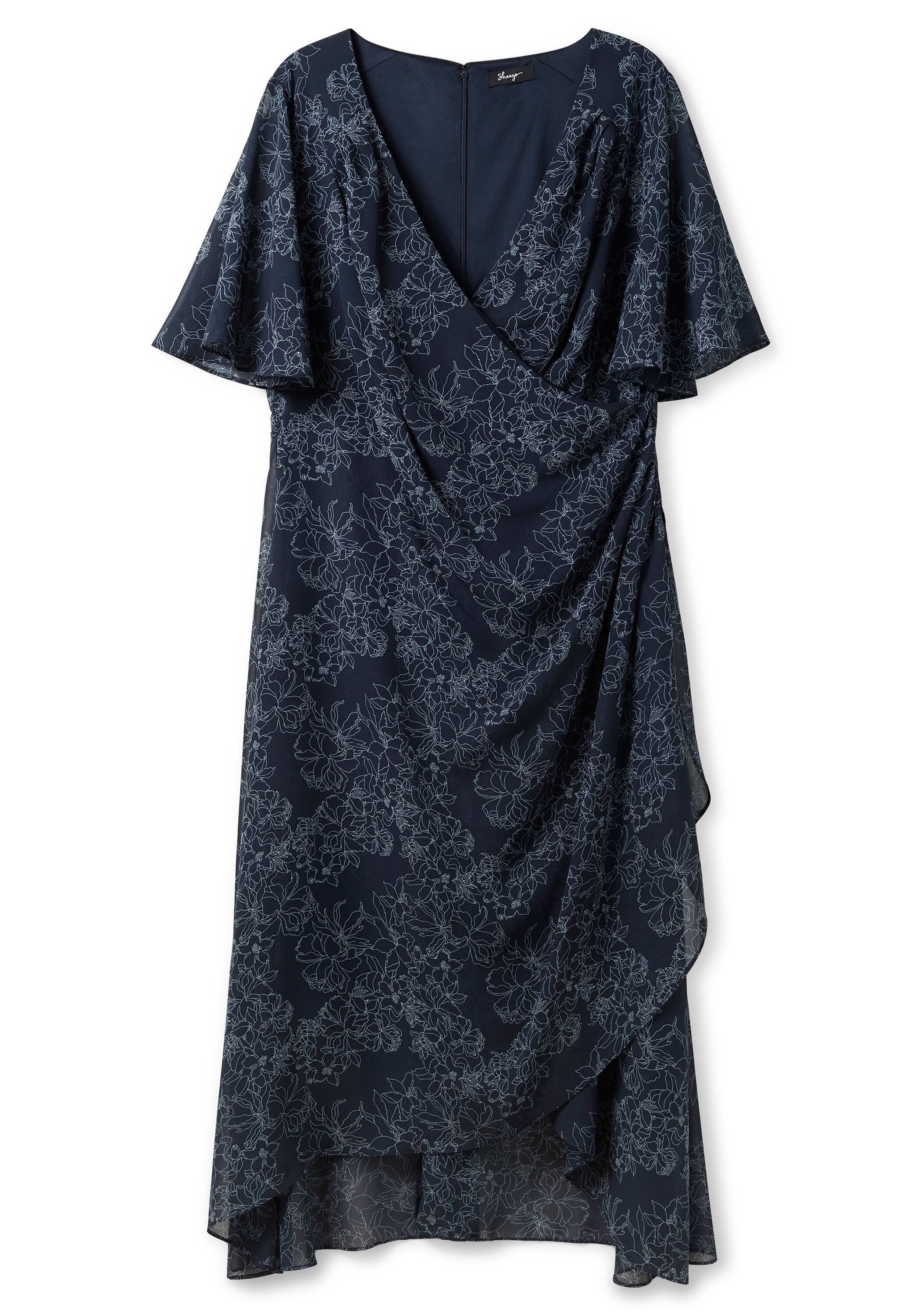 Sheego Chiffonkleid »Chiffonkleid in Wickeloptik, blickdicht gefüttert«