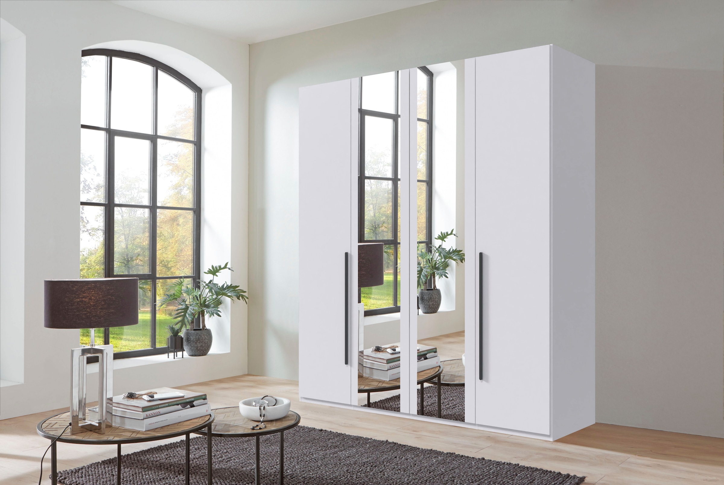Wimex Drehtürenschrank »London in den Breiten 180cm, 225cm und 270cm erhältlich, inkl. Spiegel« Kleiderschrank wahlweise mit Basic- o. Premium-Ausstattung erhältlich