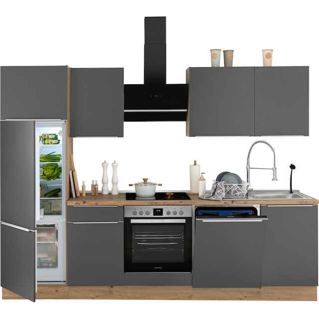 RESPEKTA Küchenzeile »Safado aus der Serie Marleen«, hochwertige  Ausstattung wie Soft Close Funktion, Breite 280 cm im OTTO Online Shop