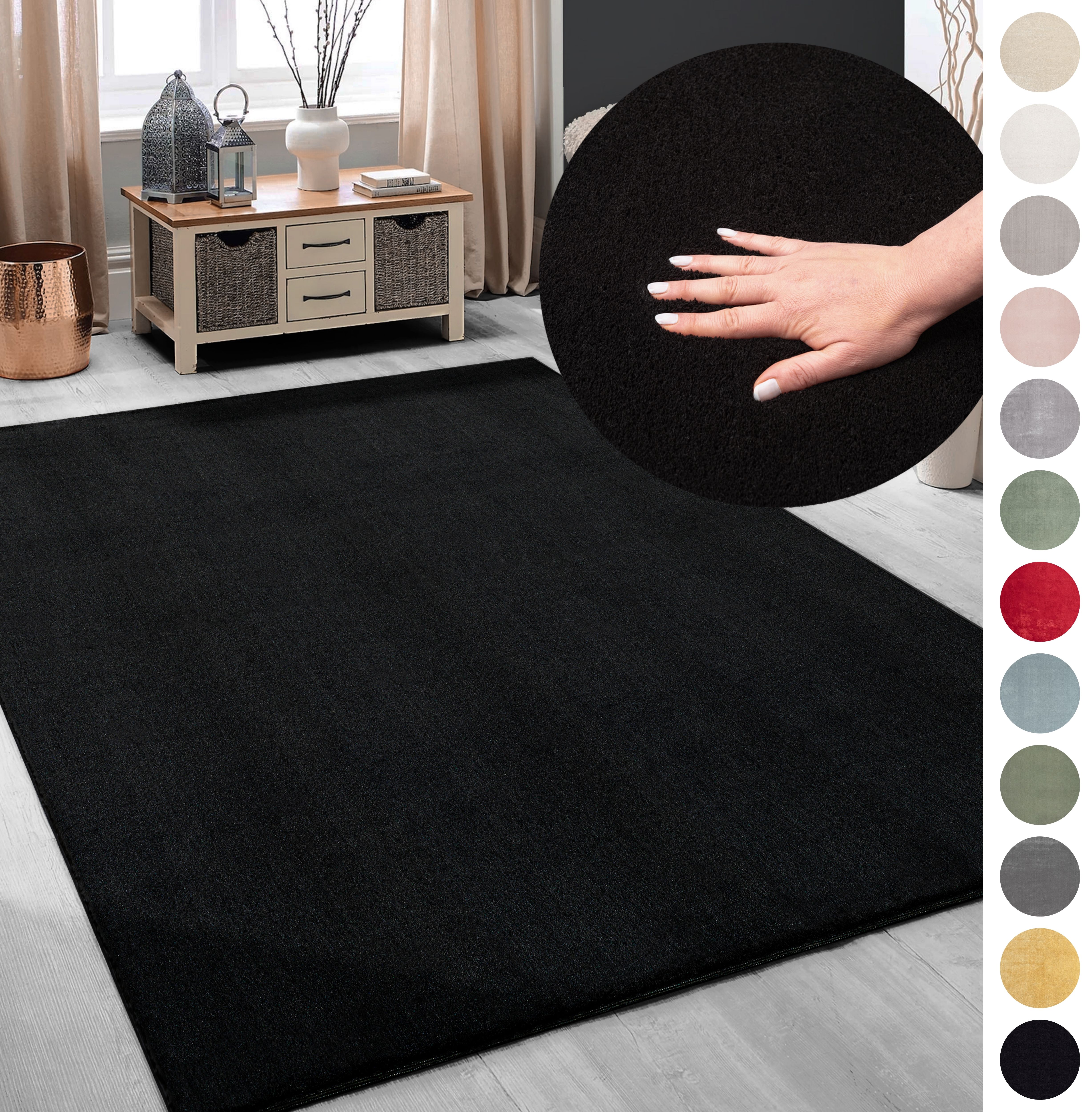 My Home Teppich »Arabell, Kunstfellteppich, Felloptik, waschbar, « rechteckig 16 mm Höhe flauschig, kuschelig, Anti-Rutsch-Unterseite, Wohnzimmer,...