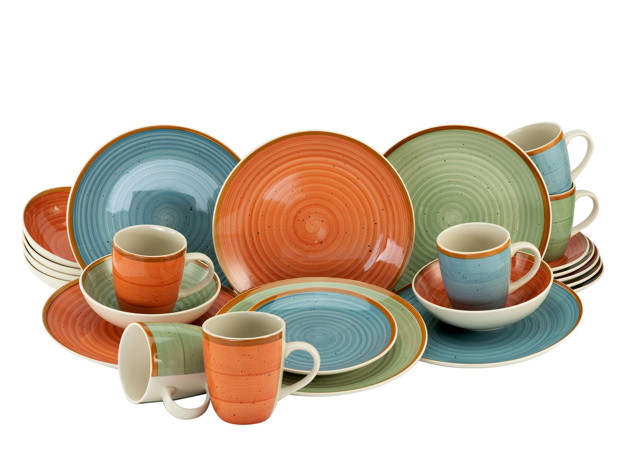 CreaTable Kombiservice »Country«, (Set, 24 tlg.), Spiraldekor