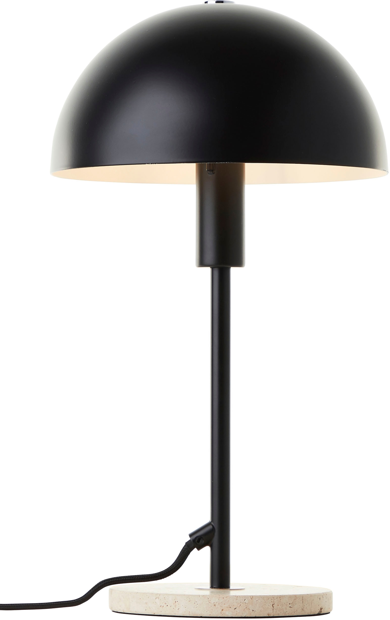 LeGer Home by Lena Gercke Tischleuchte »Linnea Pilz Lampe - Travertin Steinfuß«, Leuchtmittel E14 | ohne Leuchtmittel, Pilzleuchte, Tischlampe, Höhe 35,5 cm, Naturstein, Pilzlampe