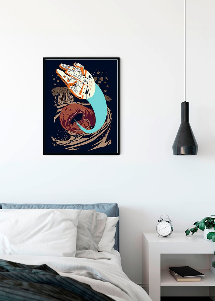 Komar Bild »Star Wars Classic Vector Asteroid Worm« Star Wars 1 Stk. tlg. Wandbild zur Dekoration im Kinderzimmer - ohne Rahmen