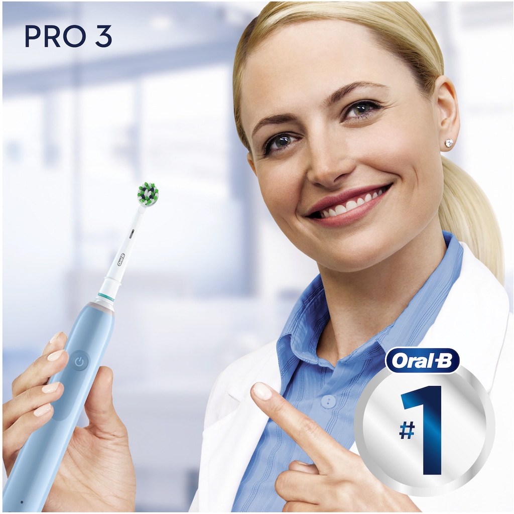Oral-B Elektrische Zahnbürste »Pro 3 3000 Cross Action«, 1 St. Aufsteckbürsten