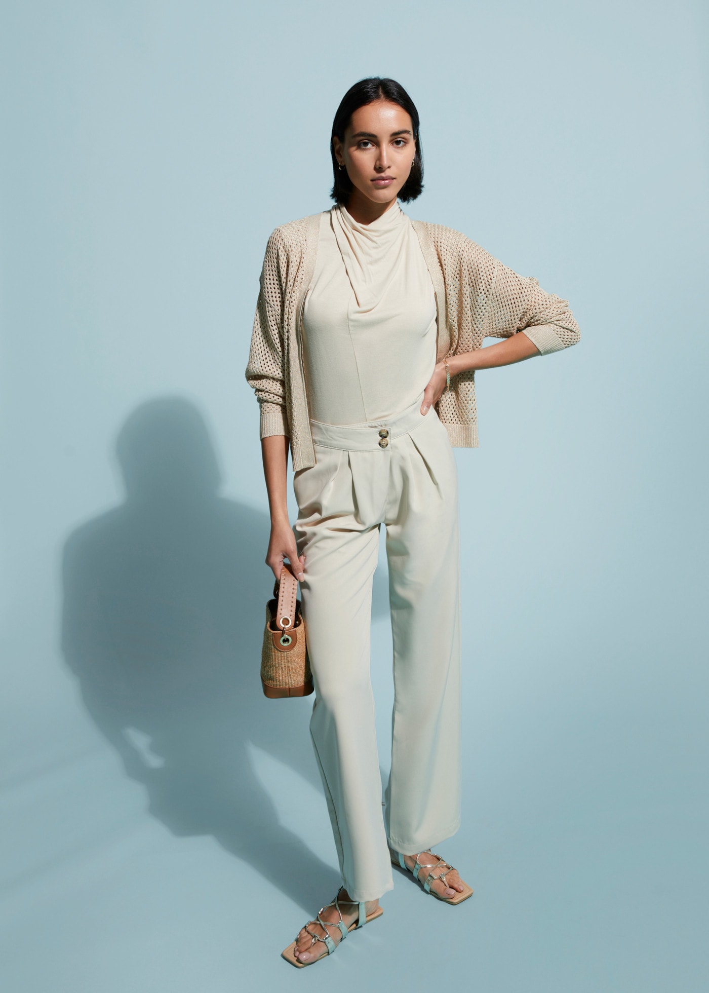 bonprix Strickjacke Oversize-Passform, mit Reißverschluss vorne