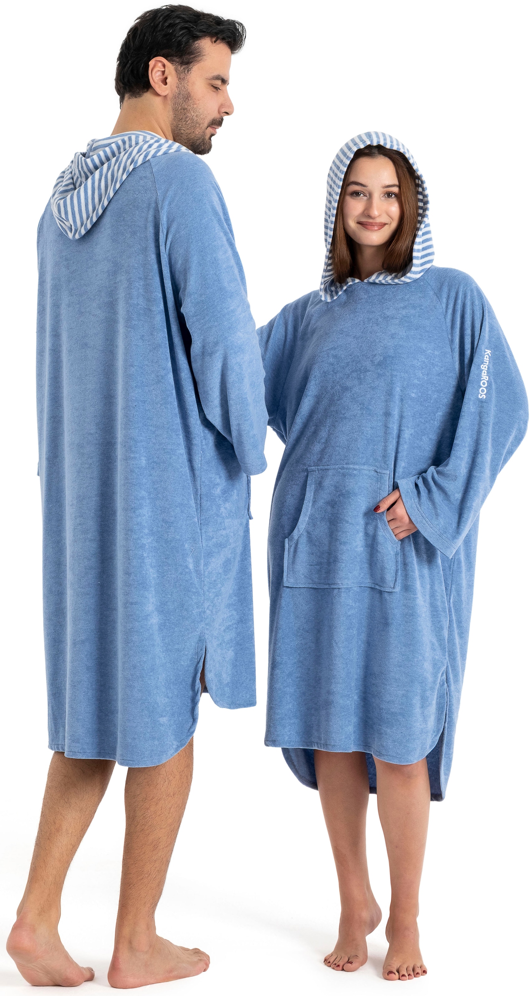 KangaROOS Badeponcho »Dalia Surfponcho, ideal für Sauna, Spa & im Urlaub« 1 Stk. weich, Uni-Farben mit Streifen, leicht, Unisex, für Damen und Herren