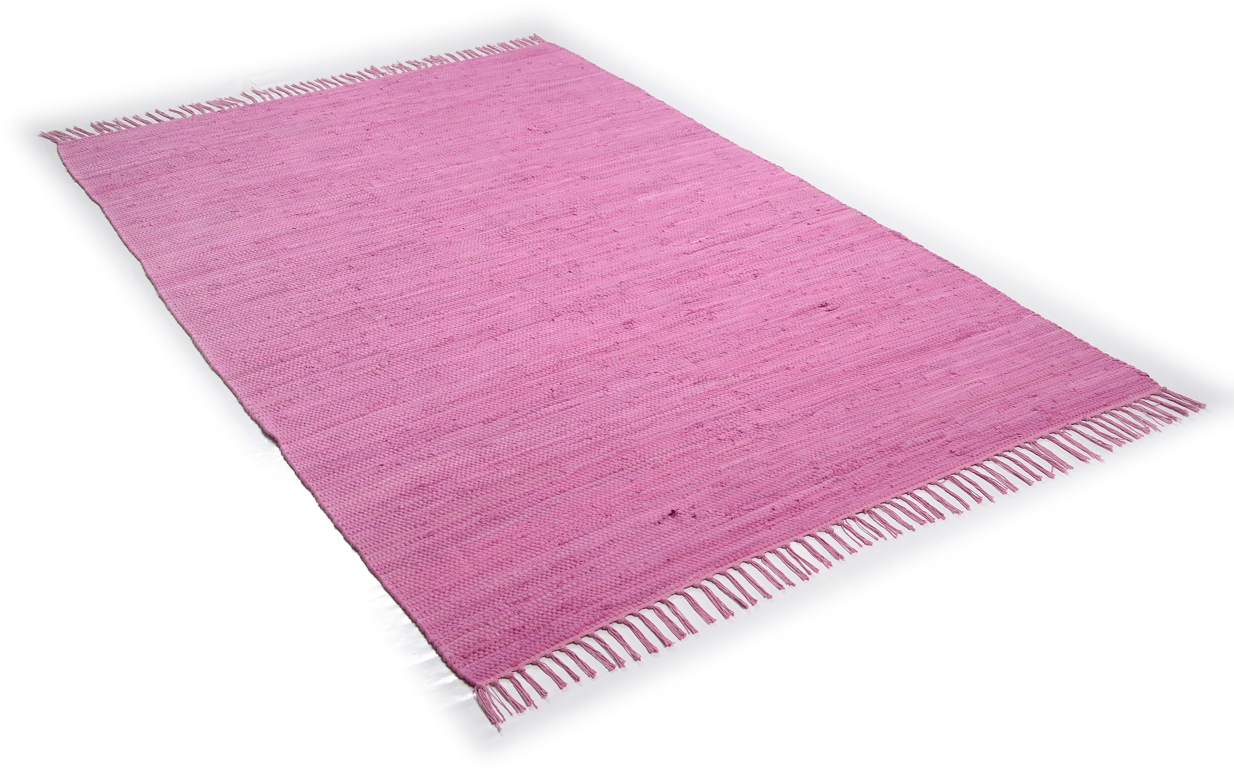 THEKO Teppich »Happy Cotton«, rechteckig, Handweb Teppich, Flachgewebe, reine  Baumwolle, handgewebt, mit Fransen online bei OTTO | Kurzflor-Teppiche