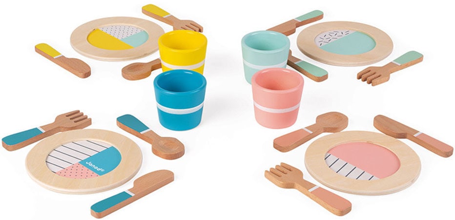 Janod Spielgeschirr »Essgeschirr Holz (20 Teile)«