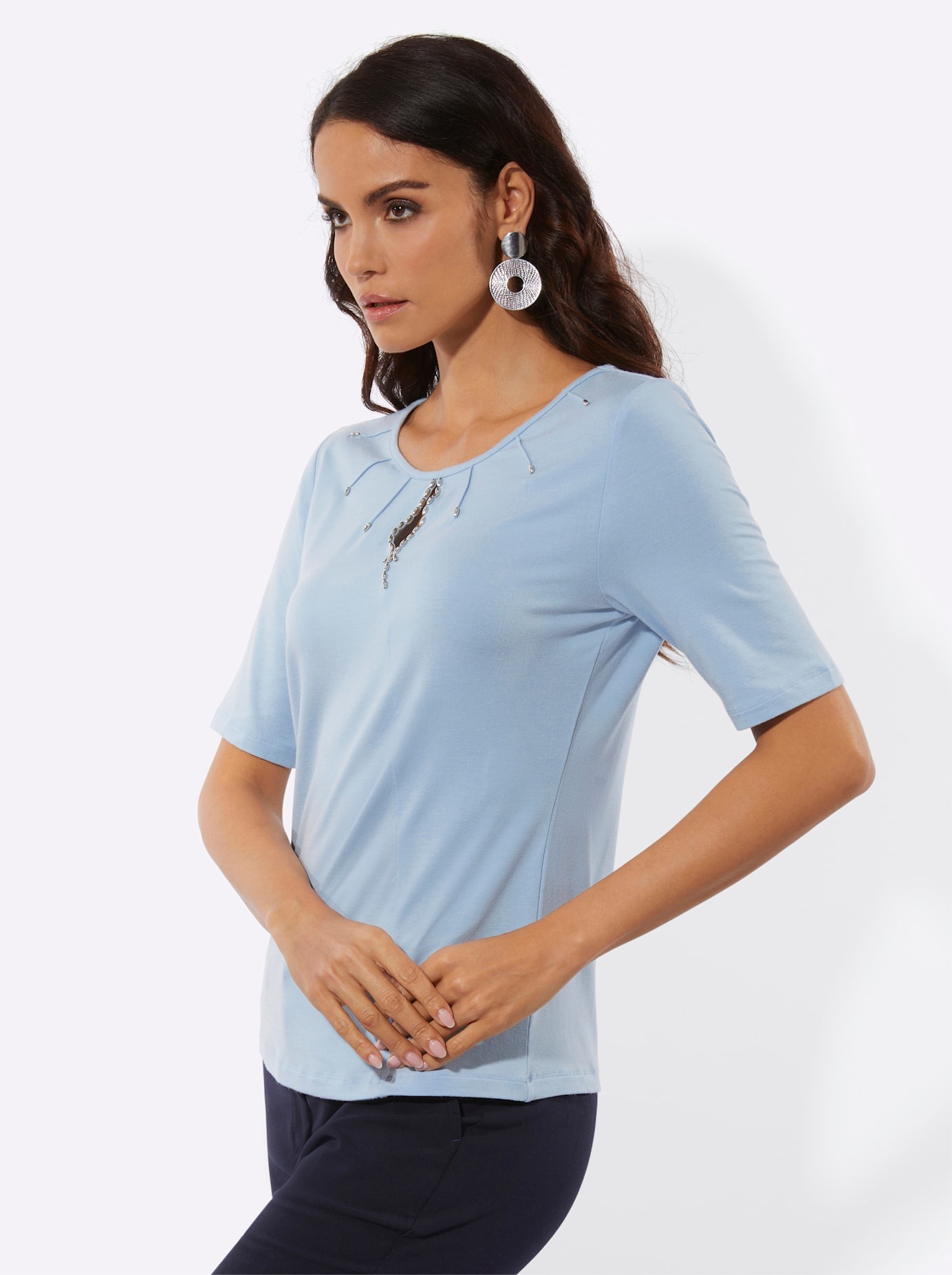 creation L Kurzarmshirt »Lyocell-Shirt« 1 tlg.