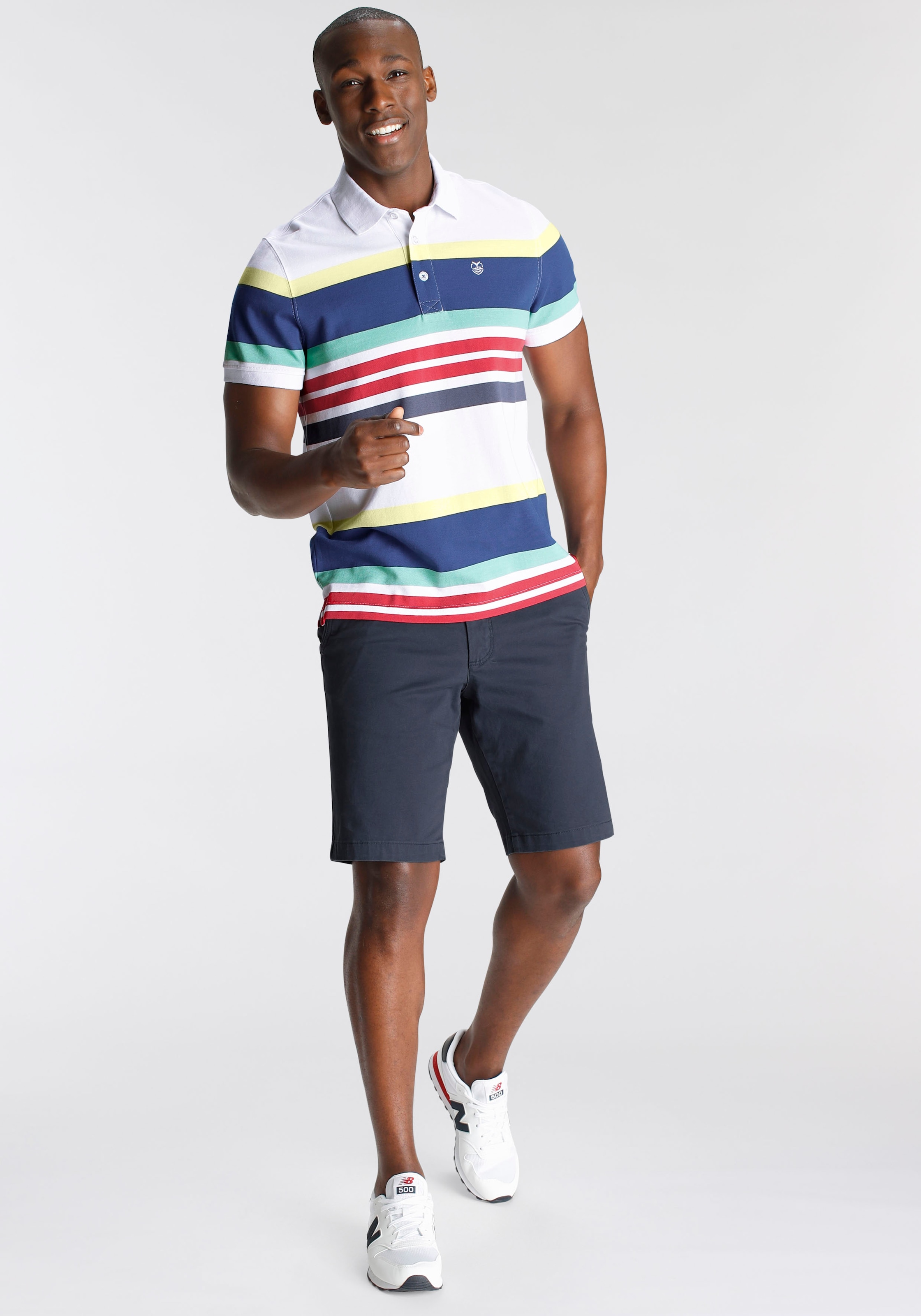 DELMAO Poloshirt, Kurzarm, mit Polokragen, aus Piqué-Stoff, aus 100% Baumwolle