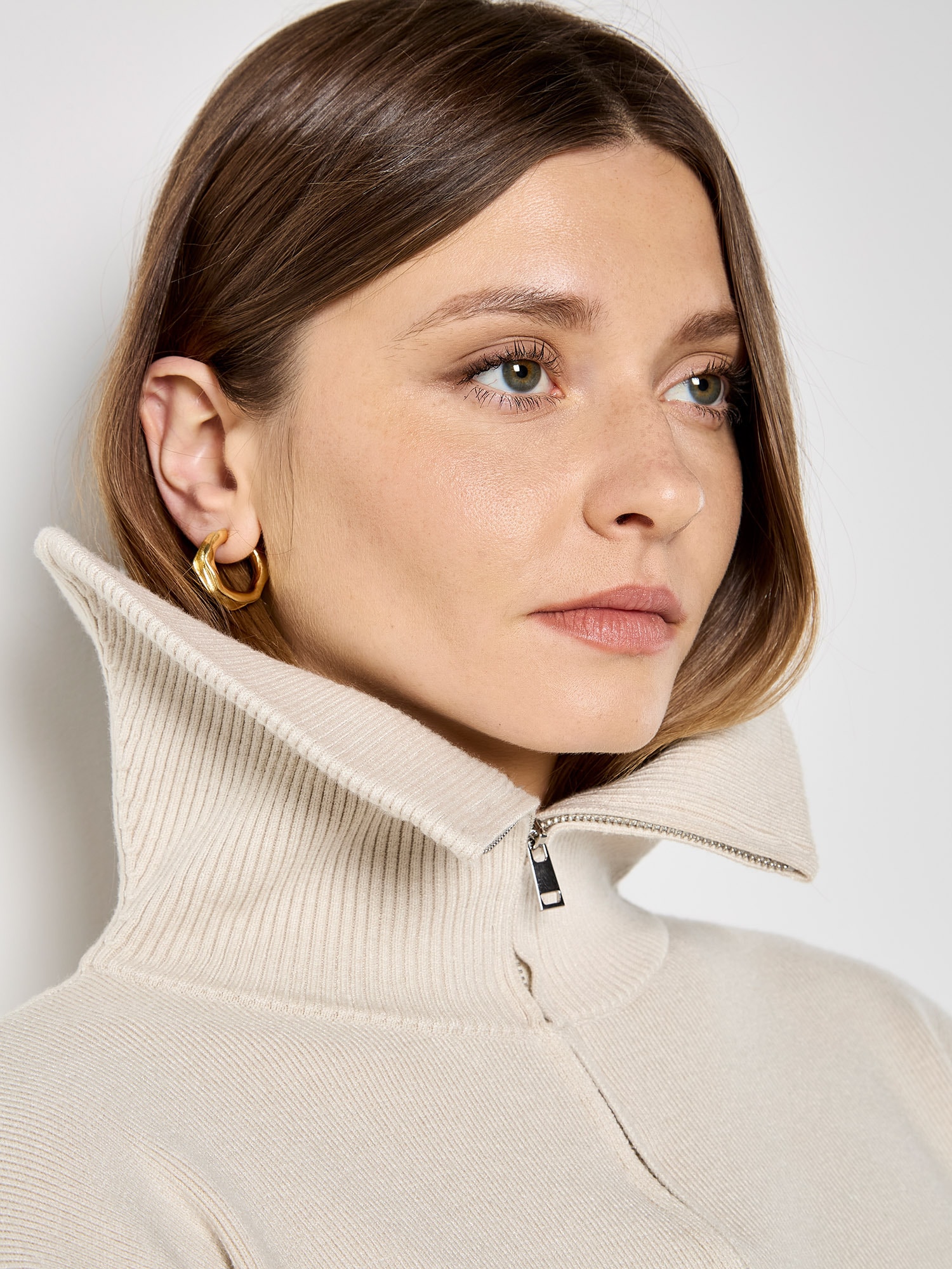 Apricot Strickcape »Strickjacke« mit doppeltem Reißverschluss
