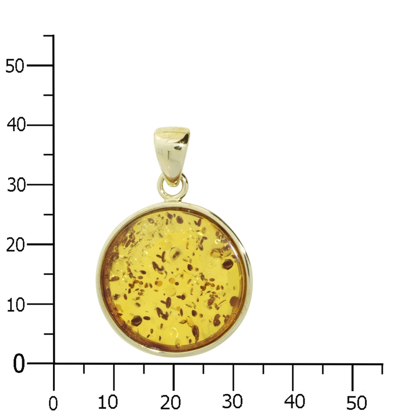 OSTSEE-SCHMUCK Kettenanhänger »- Frouke 24 mm - Gold 333/000 - Bernstein«