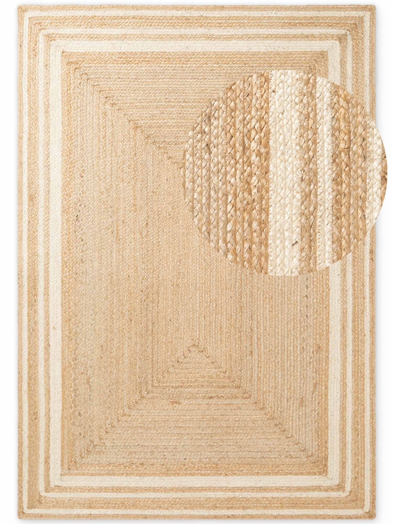 HANSE Home Teppich »Looma Juteteppich« rechteckig 7 mm Höhe Handgewebt, Jute Naturteppich, Boho, Wohnzimmer, Schlafzimmer