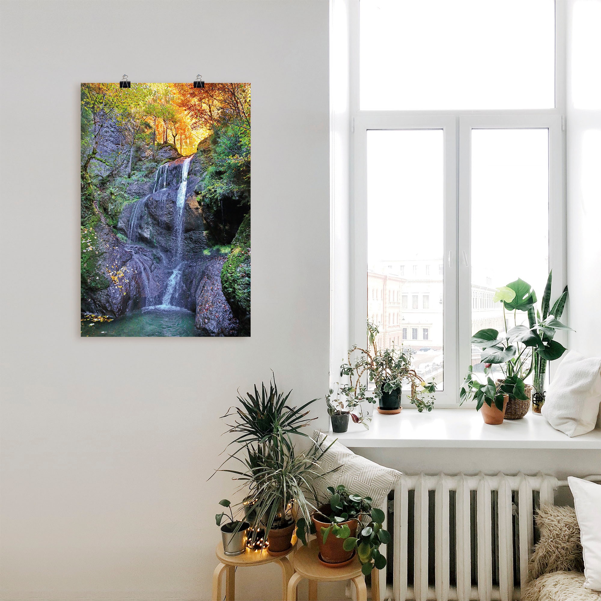 Artland Wandbild »Niedersonthofener Wasserfall im Allgäu«, Wasserfallbilder, (1 St.), als Leinwandbild, Poster in verschied. Größen