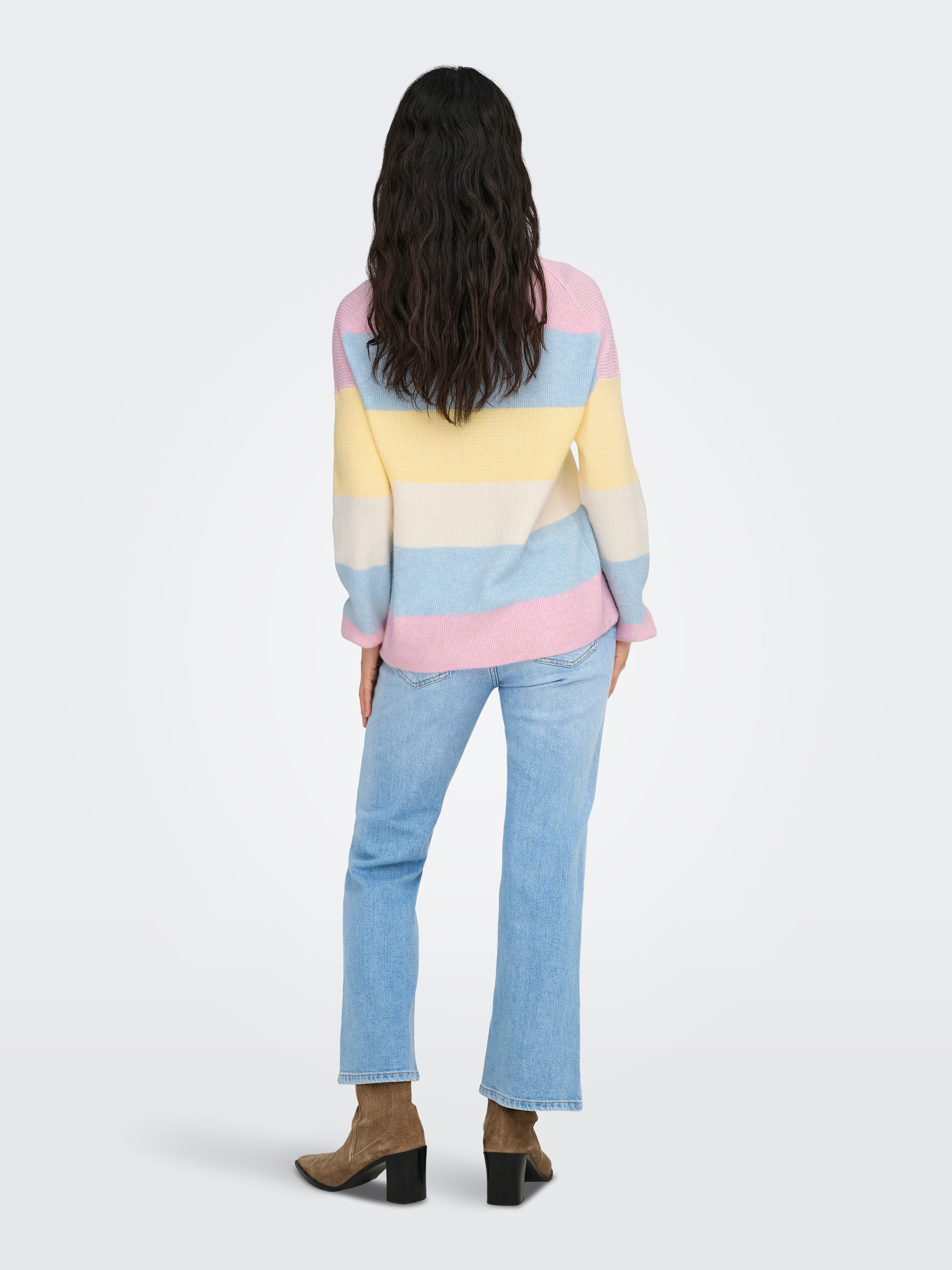 ONLY Strickpullover »ONLATIA L/S STRIPE PULLOVER KNT NOOS« Viskosemischung, regular fit