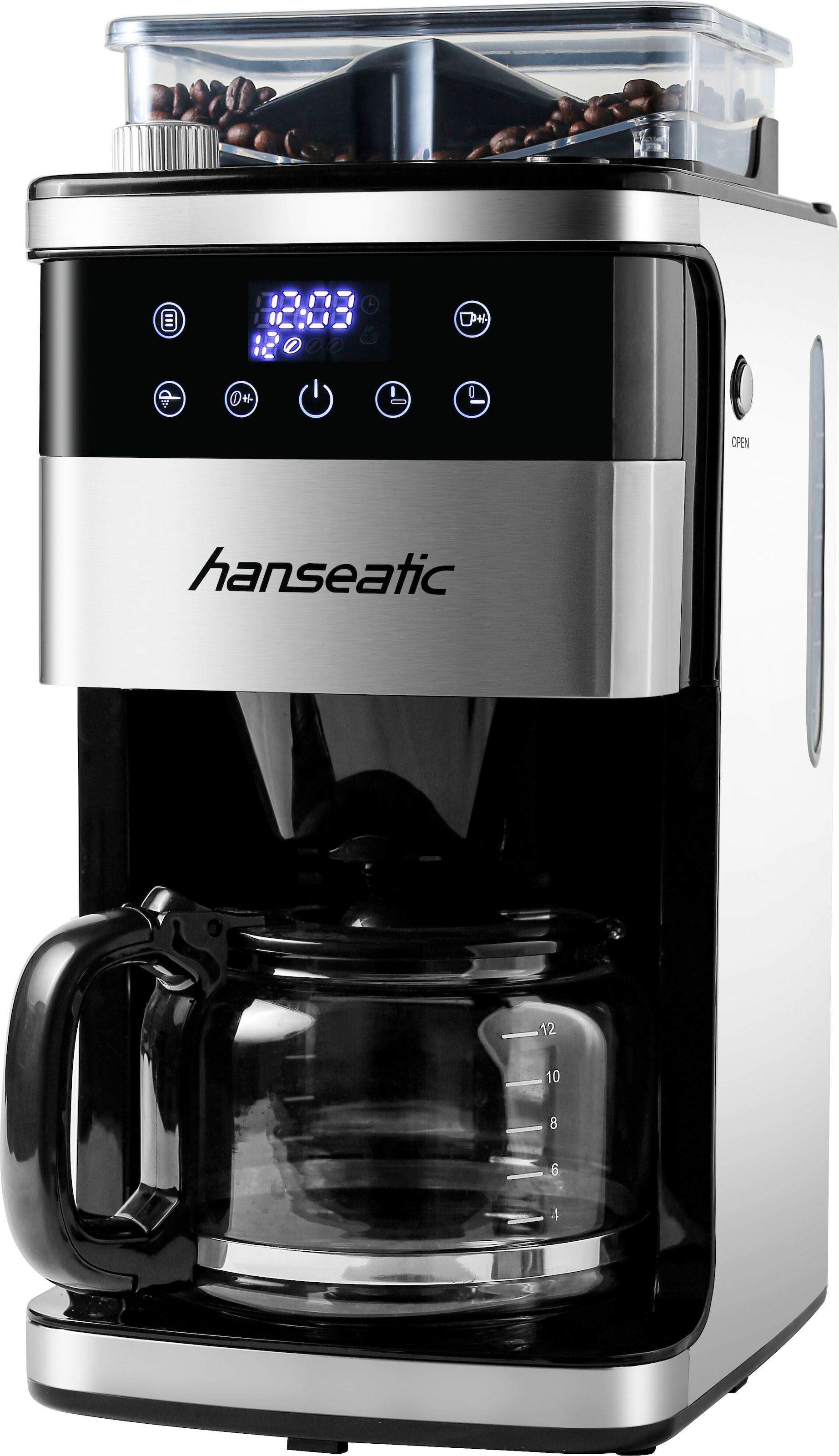 Kaffeemaschine mit Mahlwerk »HCMG105015SD«, 1,5 l Kaffeekanne, Papierfilter, 1x4, mit...