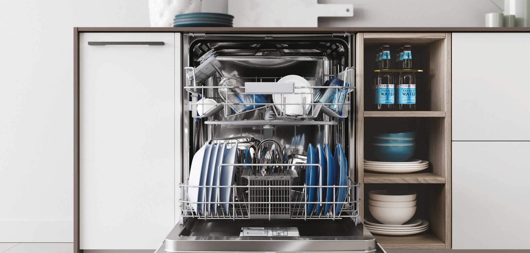 Privileg teilintegrierbarer Geschirrspüler »P0B ECO 2D541 S« 14 tlg. Maßgedecke Automatisches Türöffnungssystem mit Auto Door