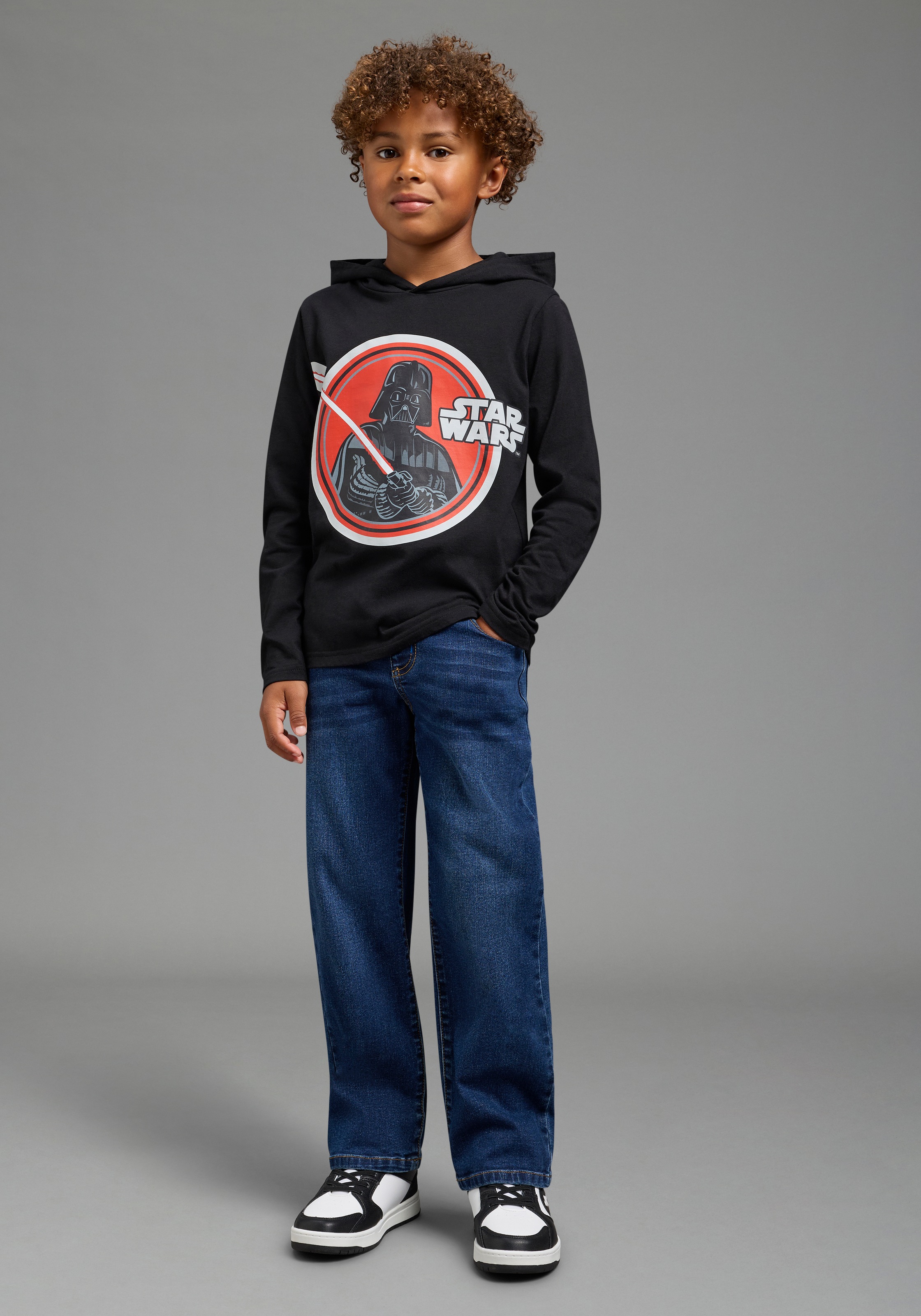 KIDSWORLD Kapuzenshirt »STAR WARS: DARTH VADER Shirt, Disney« Basic-Passform, Langarm, mit Kapuze, Streetwear-Stil