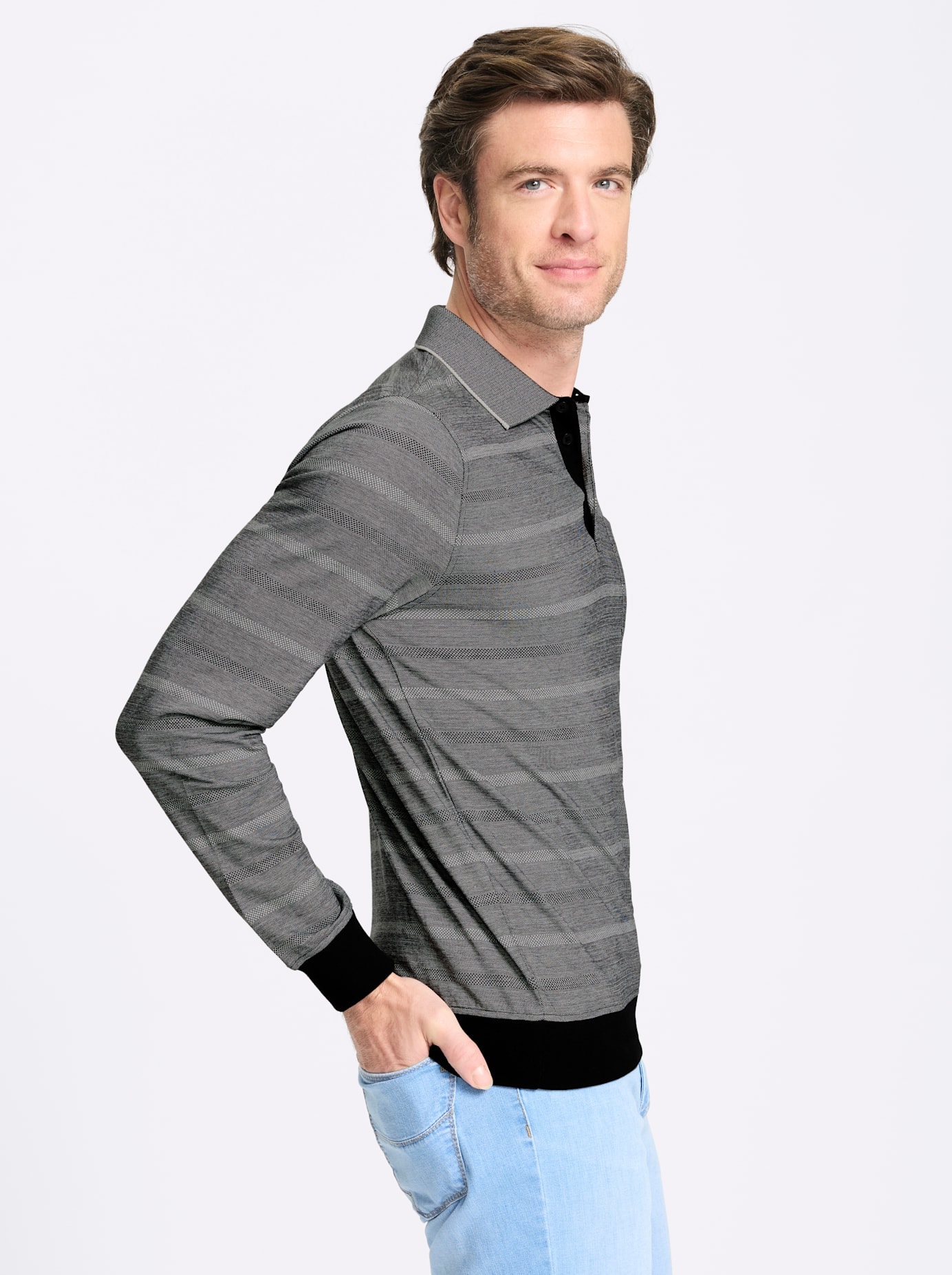Marco Donati Poloshirt »Langarm-Shirt« 1