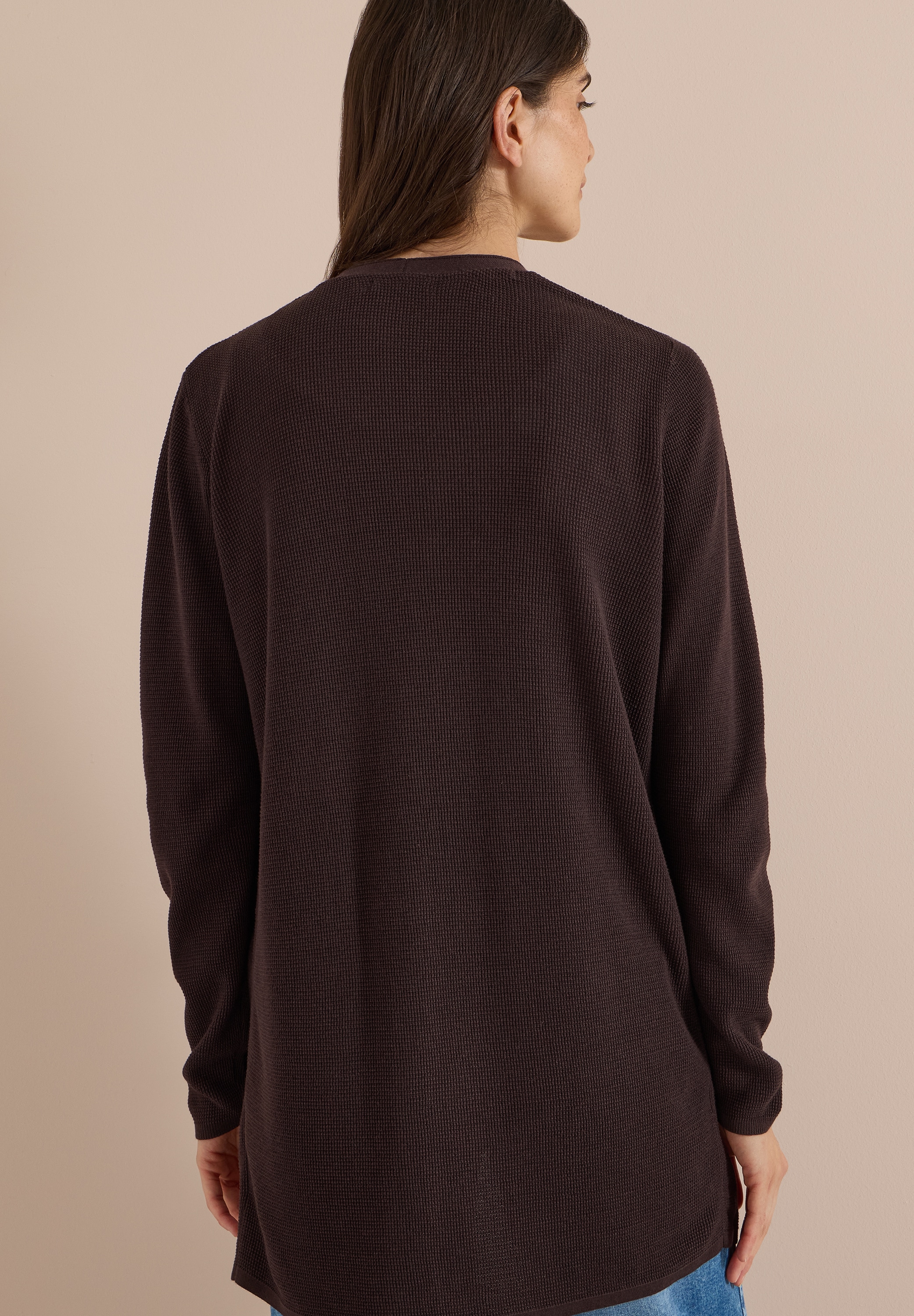 Cecil Longstrickjacke Waffelstrukturmuster