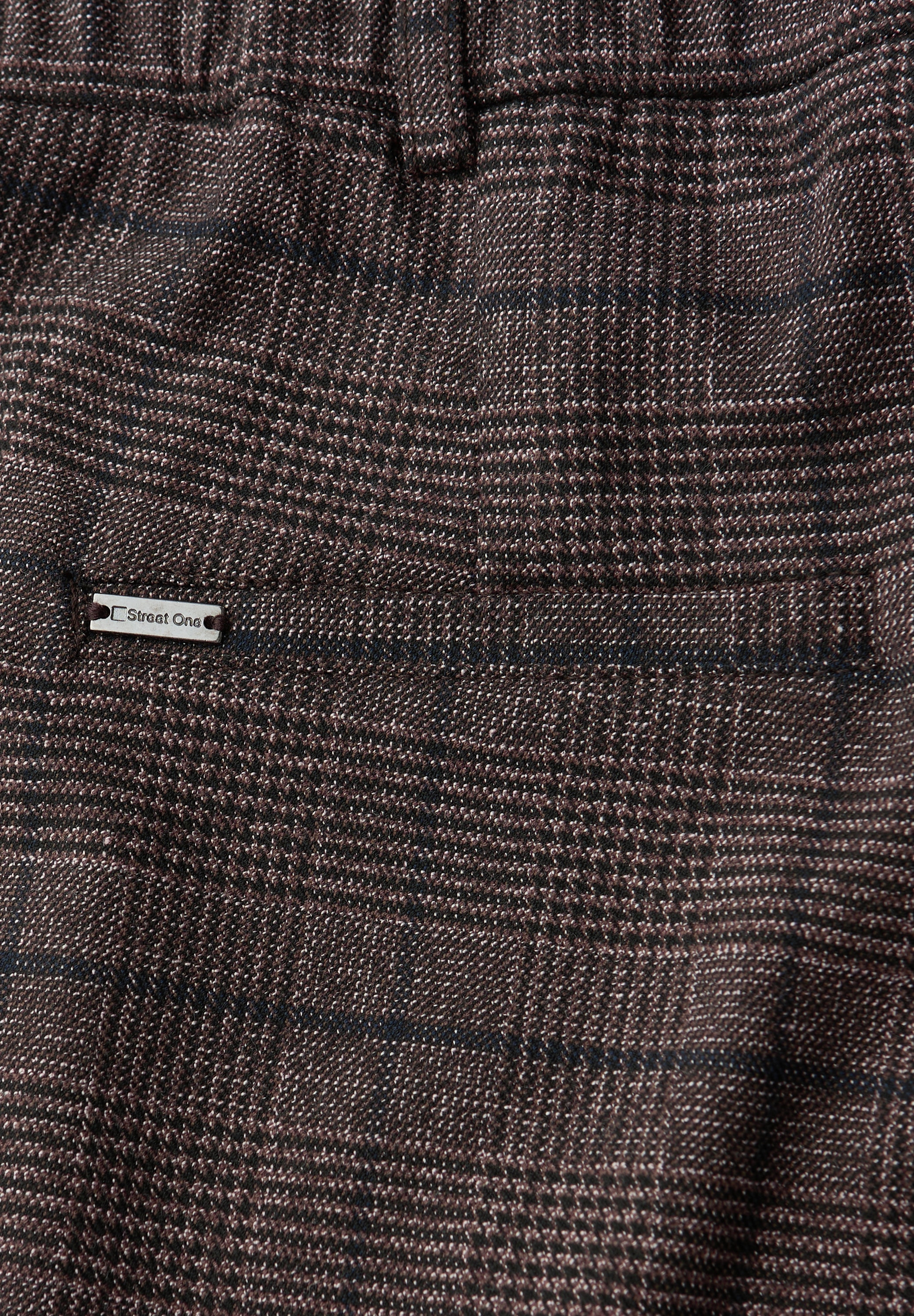 STREET ONE Stoffhose  mit Karo Muster