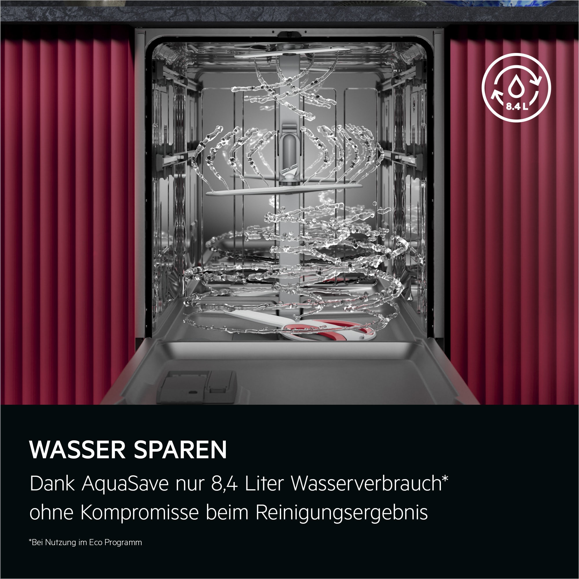 AEG vollintegrierbarer Geschirrspüler »GI9200X2TC« 8,4 l 14 tlg. Maßgedecke Smarte Spülmaschine, kraftvoll gegen Eingebranntes, leise nur 38 dB