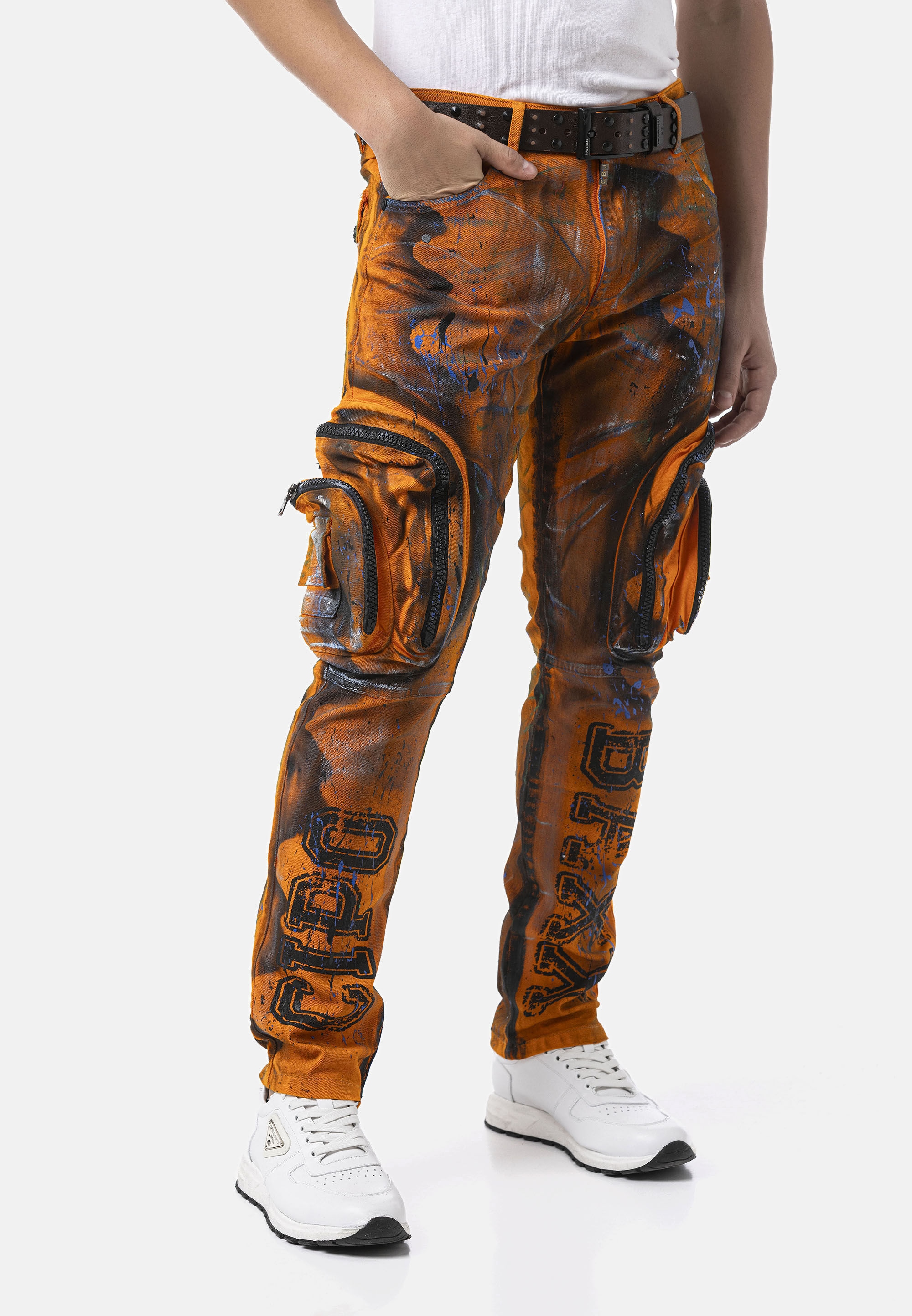 Cipo & Baxx Cargojeans »Cipo & Baxx Jeanshose CD902« mit Cargo-Taschen