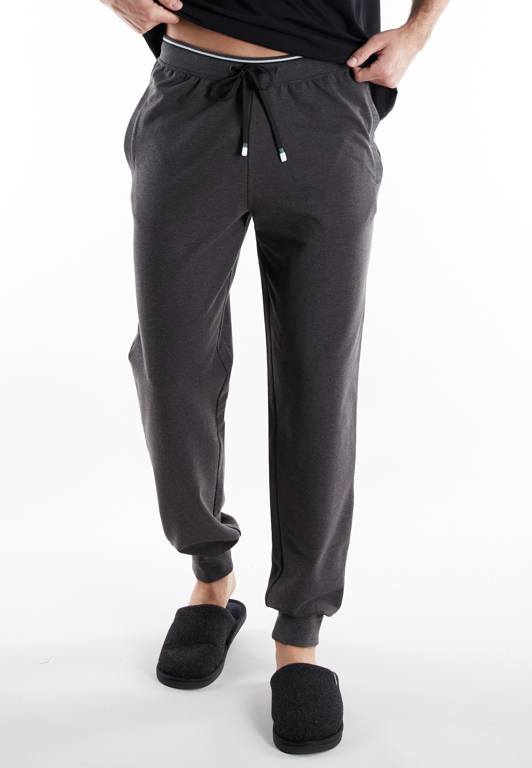 bugatti Pyjamahose »Bologna«, mit Seitentaschen, niedriger Bund, bequem, elastisch, Materialmix