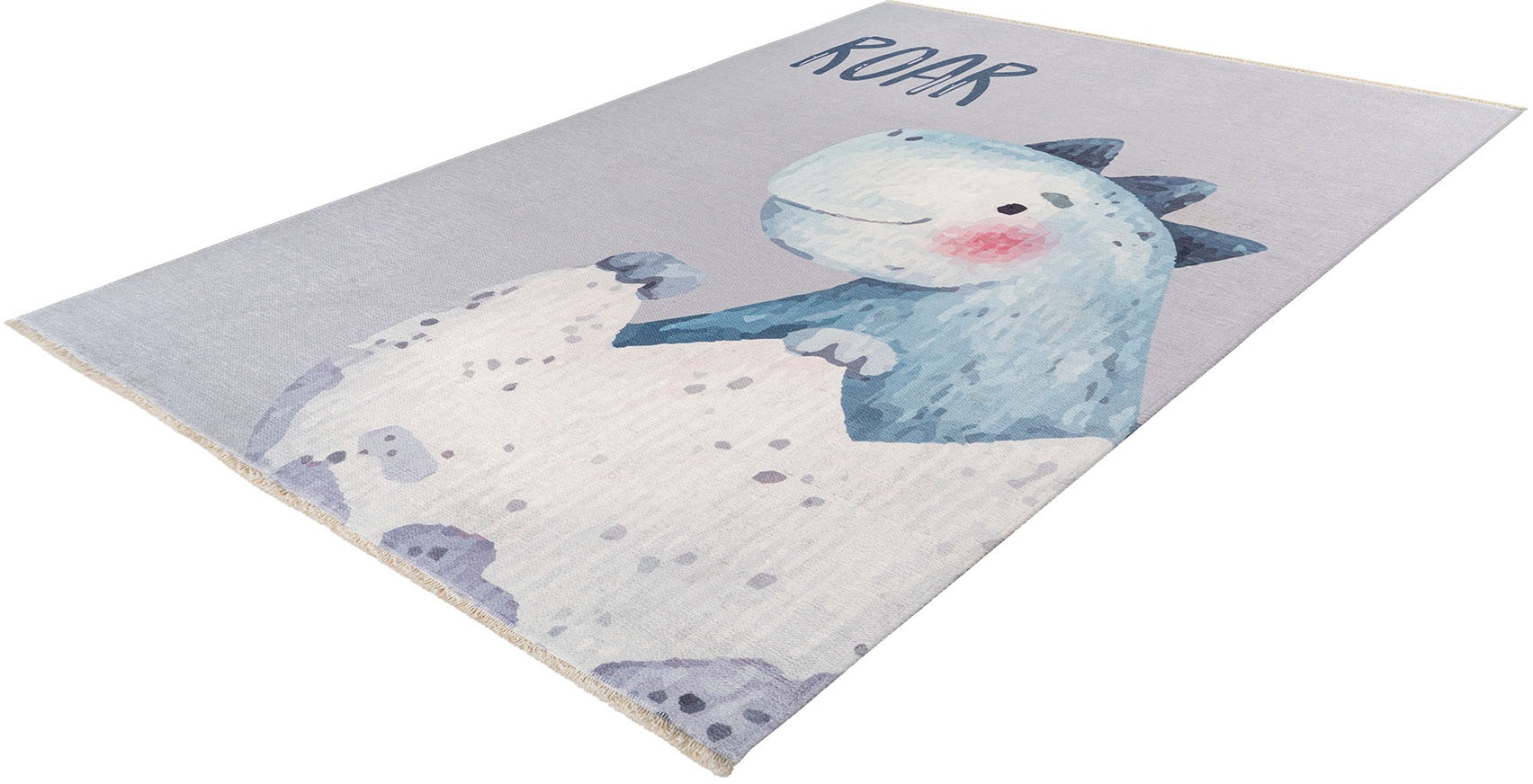 Obsession Kinderteppich »My Greta 616« rechteckig 6 mm Höhe Kurzflor, Motiv Drache, mit Fransen, Kinderzimmer