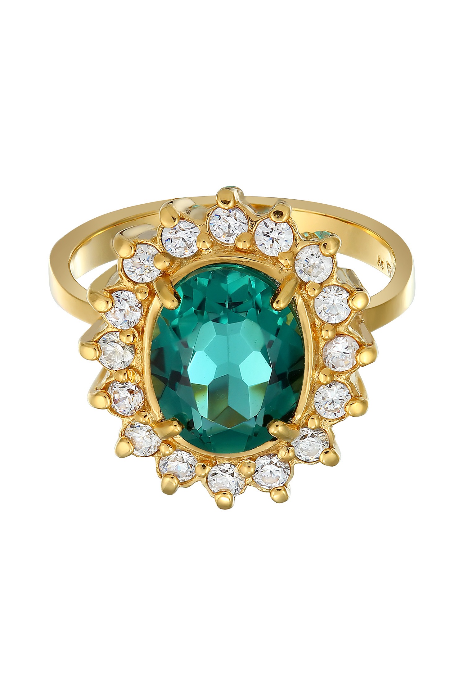 Elli Premium Silberring »Ring Cocktailring Quarz Grün Royal Zirkonia 925 Silber«