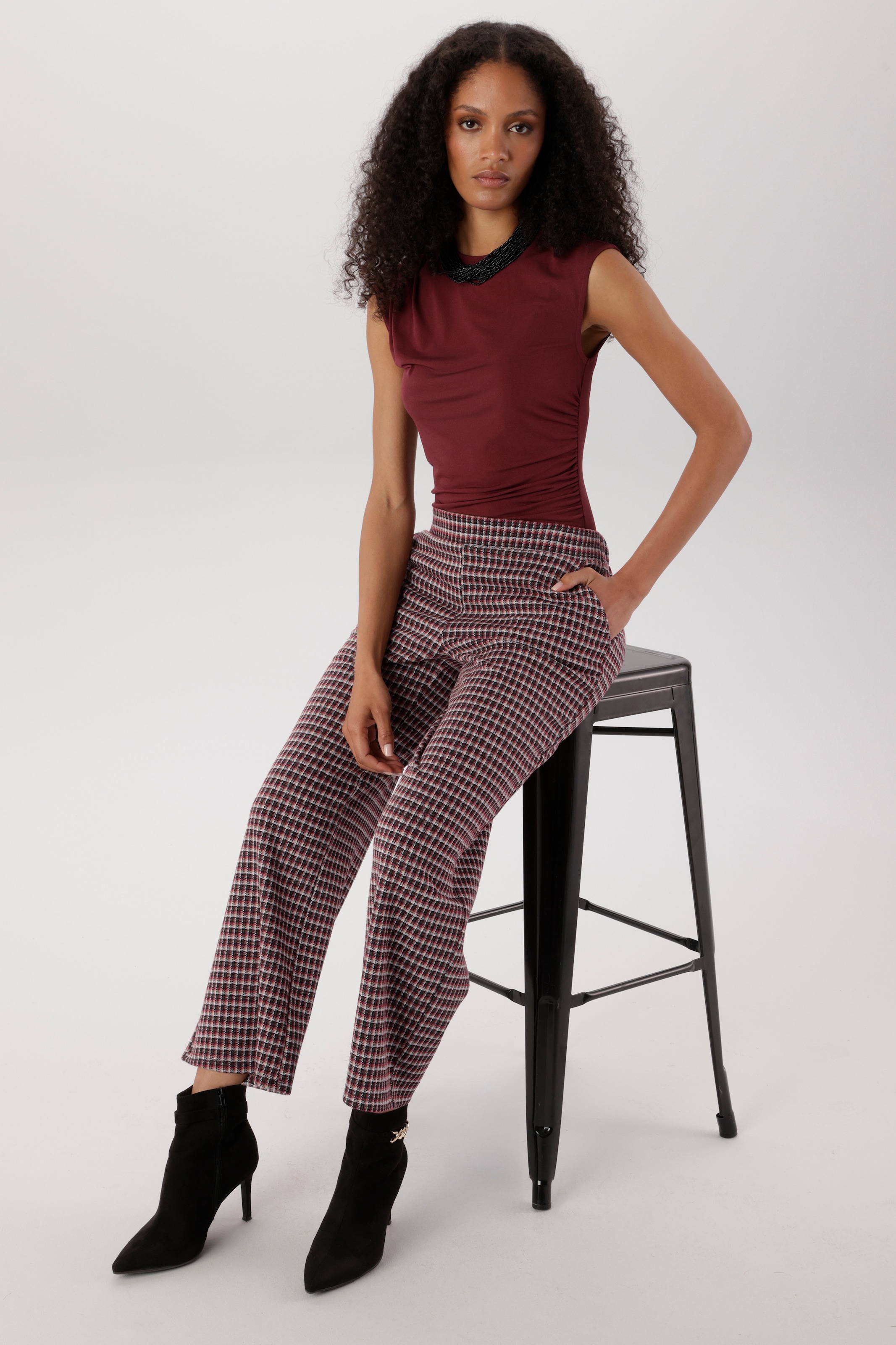 Aniston SELECTED Schlupfhose  Klassisches Karomuster - NEUE KOLLEKTION